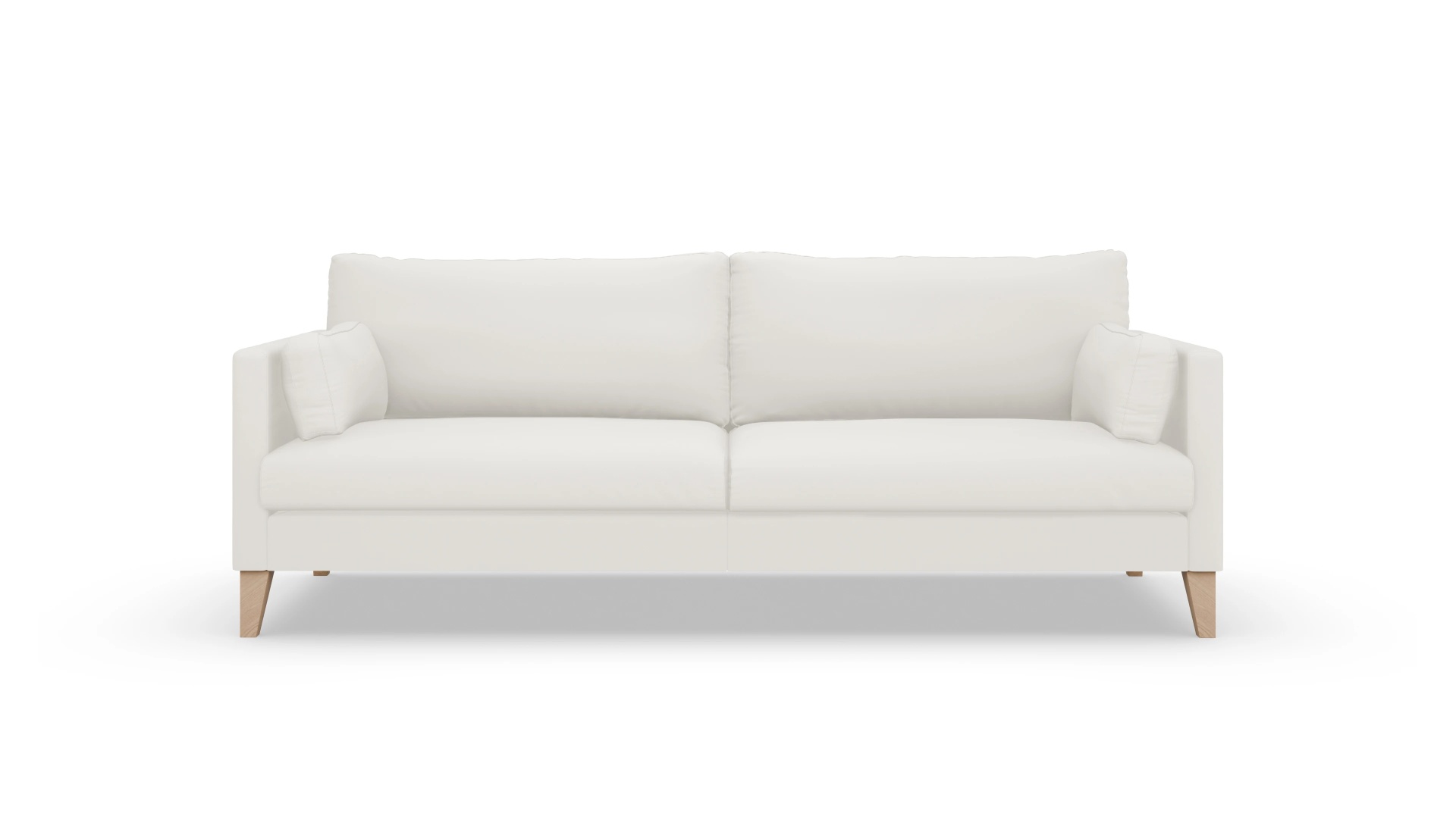 Ledersofa Jensen Ansicht des Produktes Jensen 3-Sitzer in Leder weiß