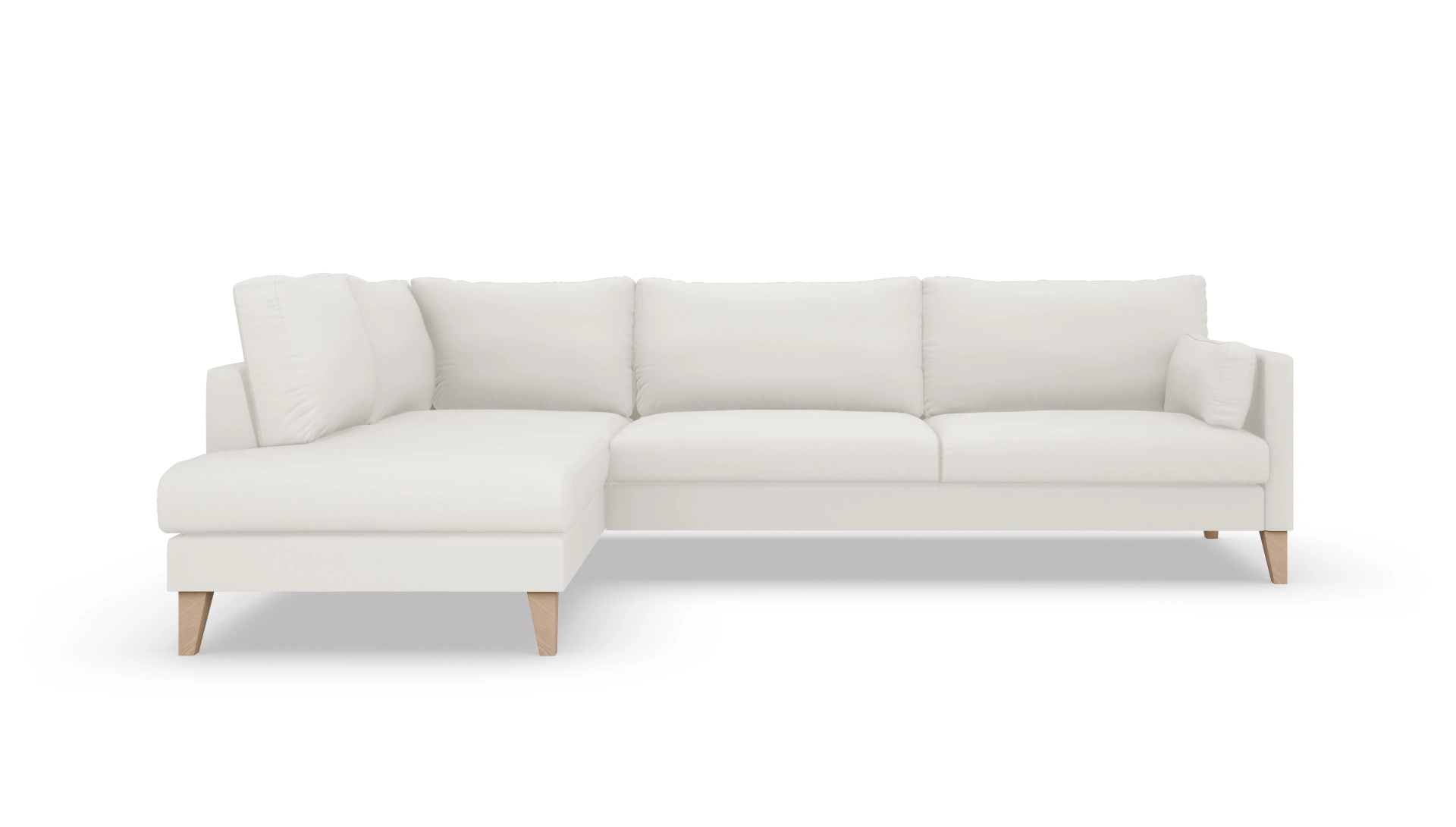 Ansicht des Produktes Jensen Sofa mit Rec links in Leder weiß