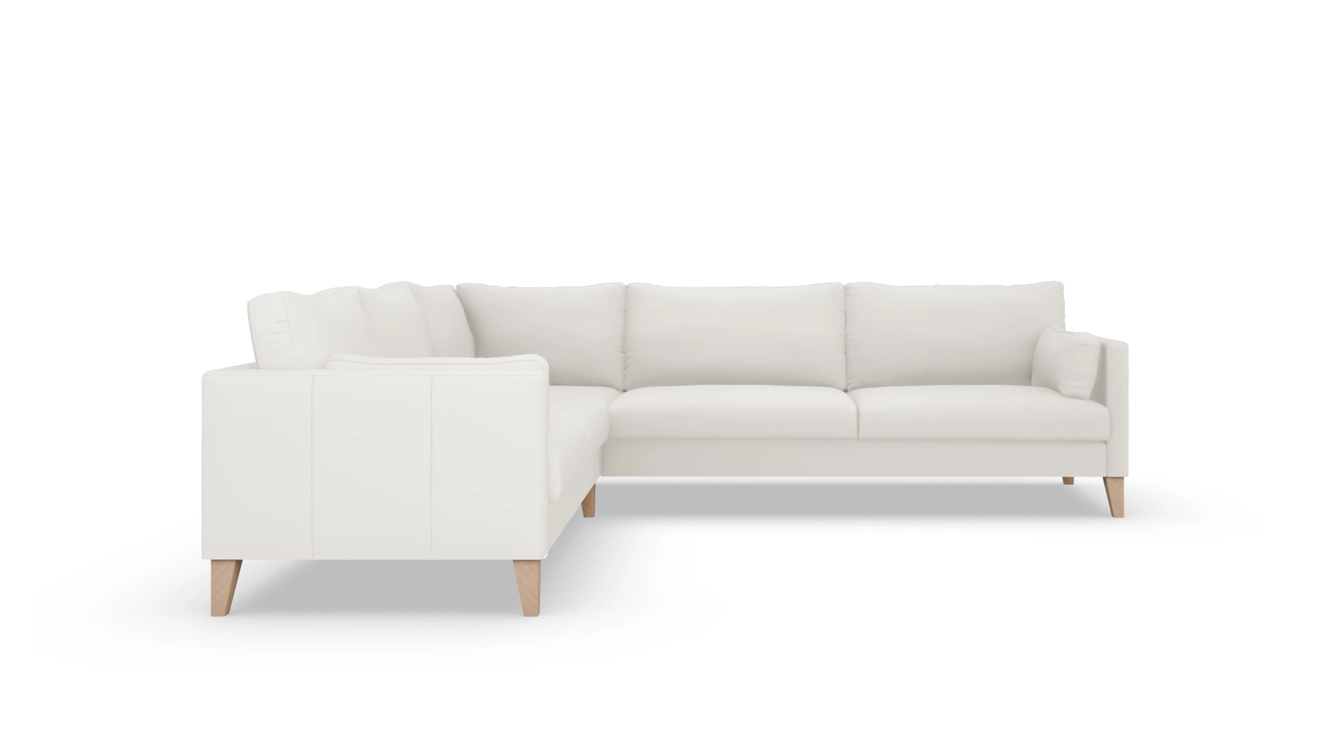 Ansicht des Produktes Jensen Ecksofa Links in Leder weiß