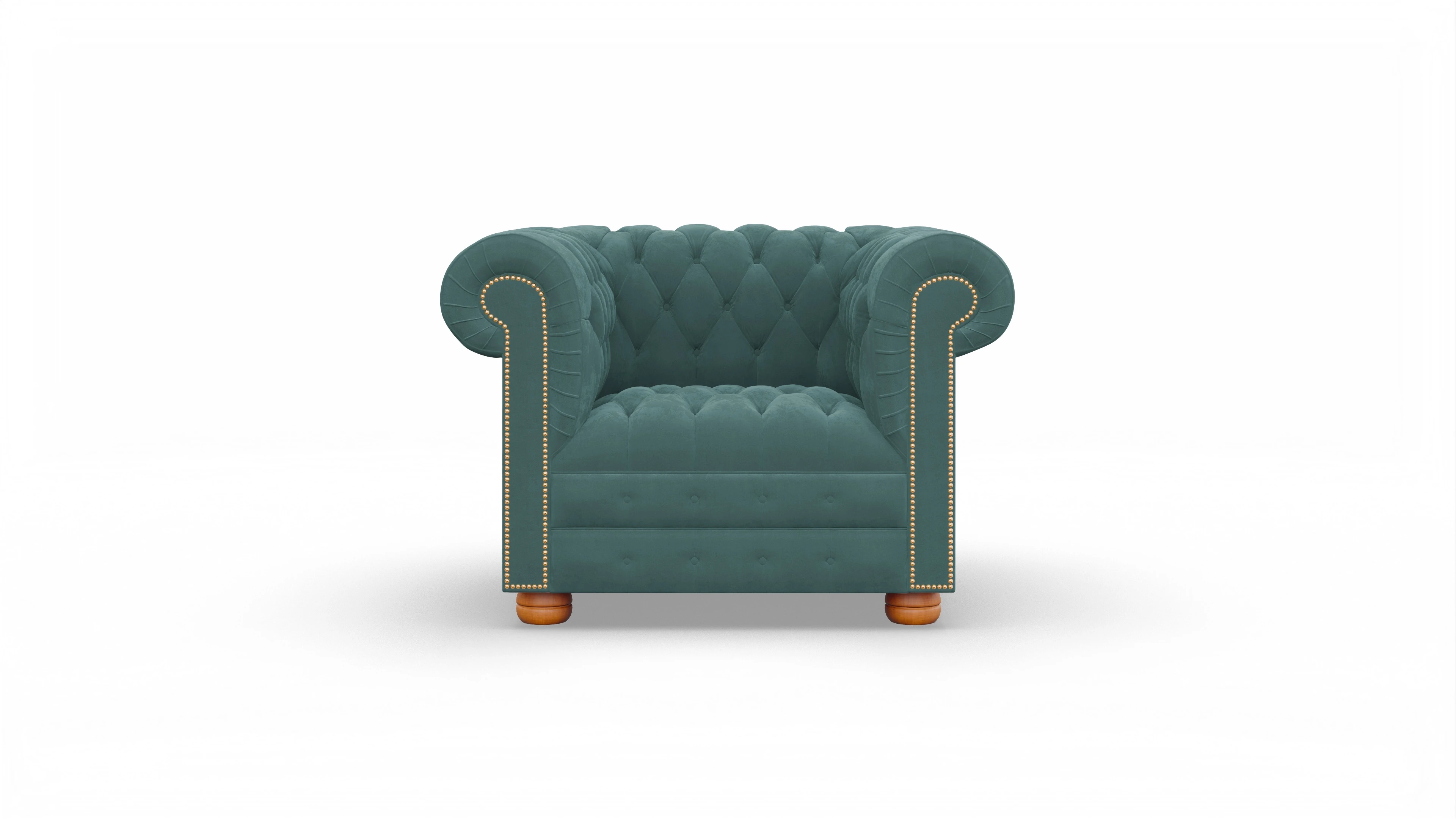 Ansicht des Produktes Osmond Sessel in Samt blau