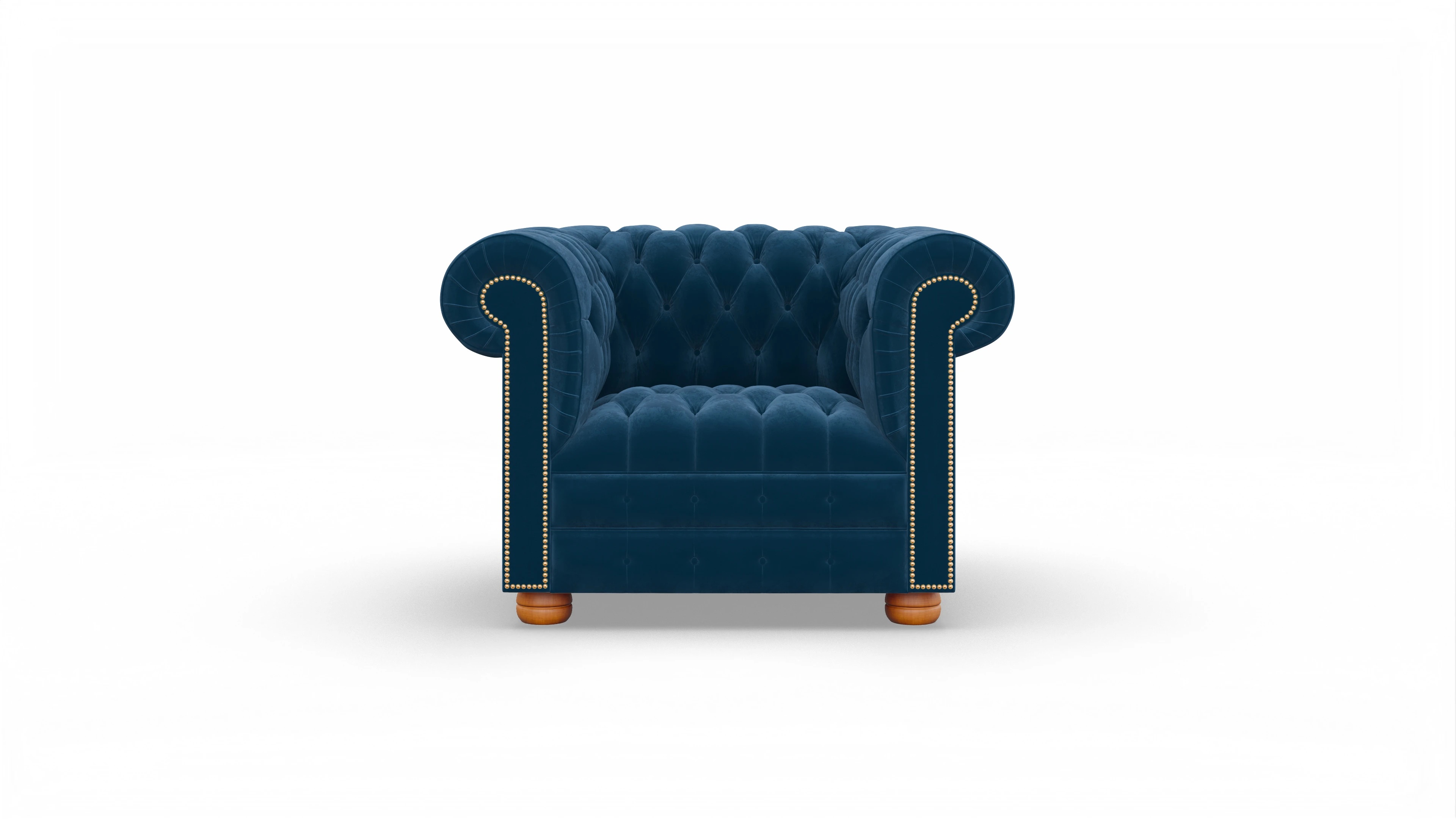 Ansicht des Produktes Osmond Sessel in Samt blau