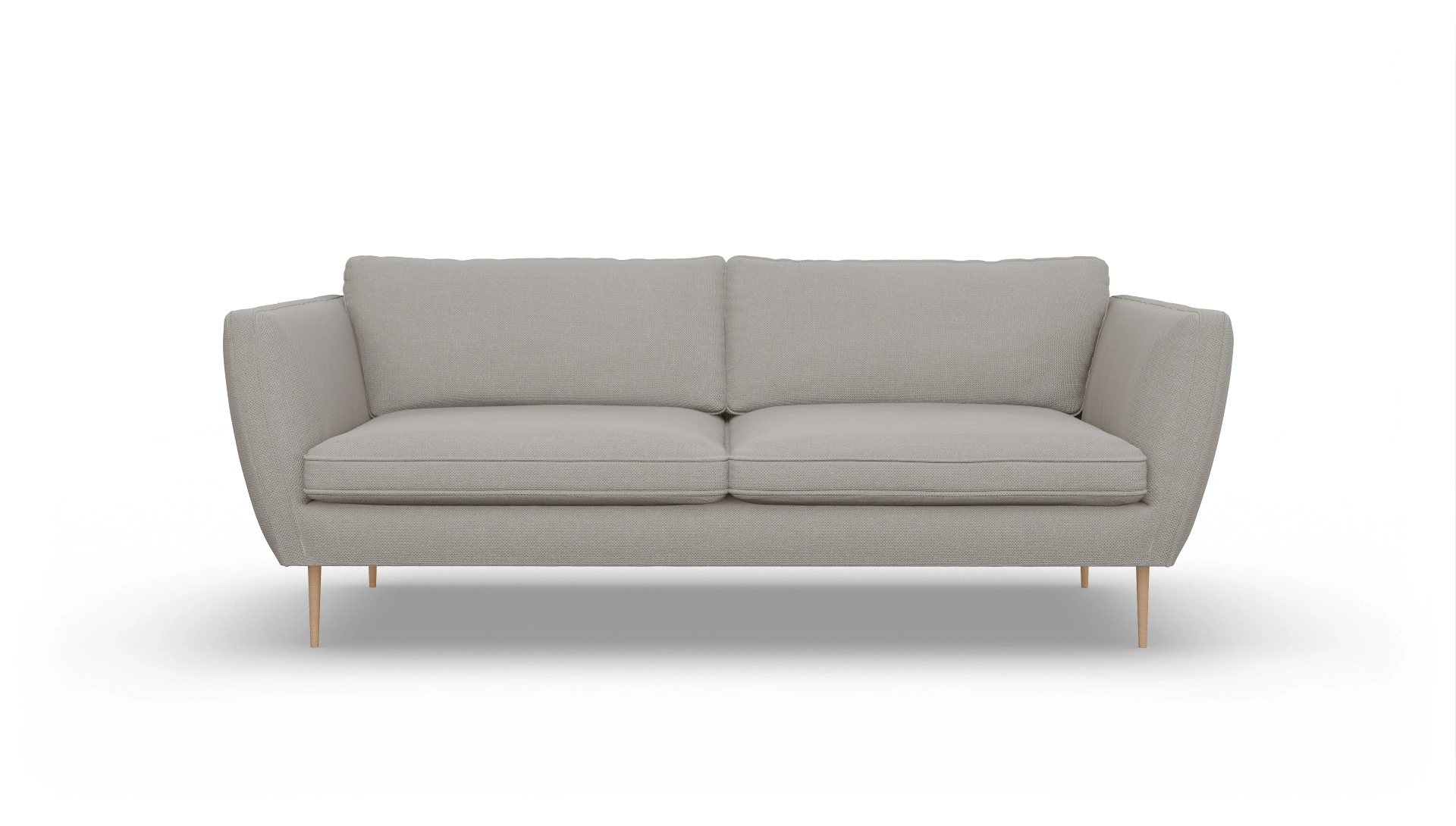 Sofa Karlsen in Stoff Ansicht des Produktes Karlsen 3-Sitzer in Stoff weiß
