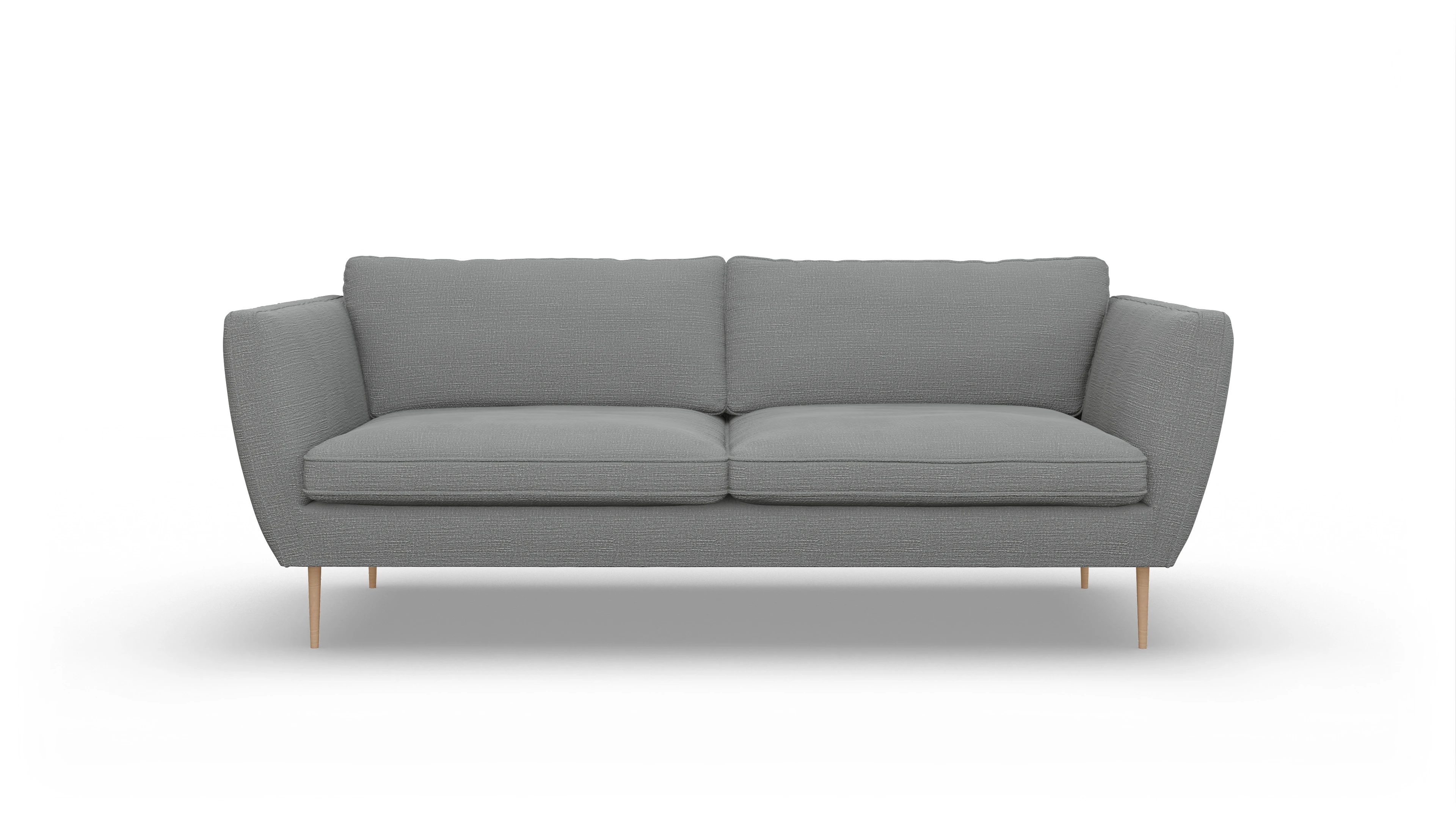 Sofa Karlsen in Stoff Ansicht des Produktes Karlsen 3-Sitzer in Stoff grau