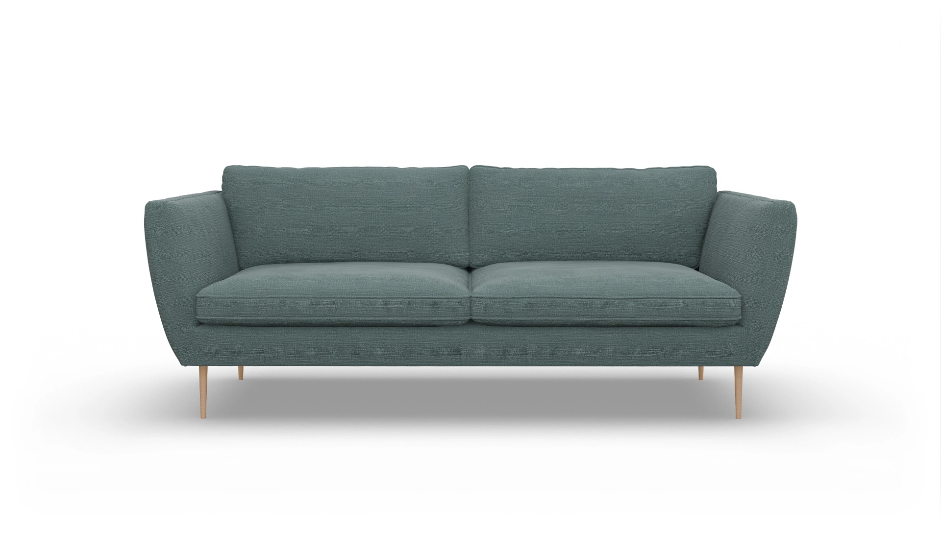 Sofa Karlsen in Stoff Ansicht des Produktes Karlsen 3-Sitzer in Stoff blau