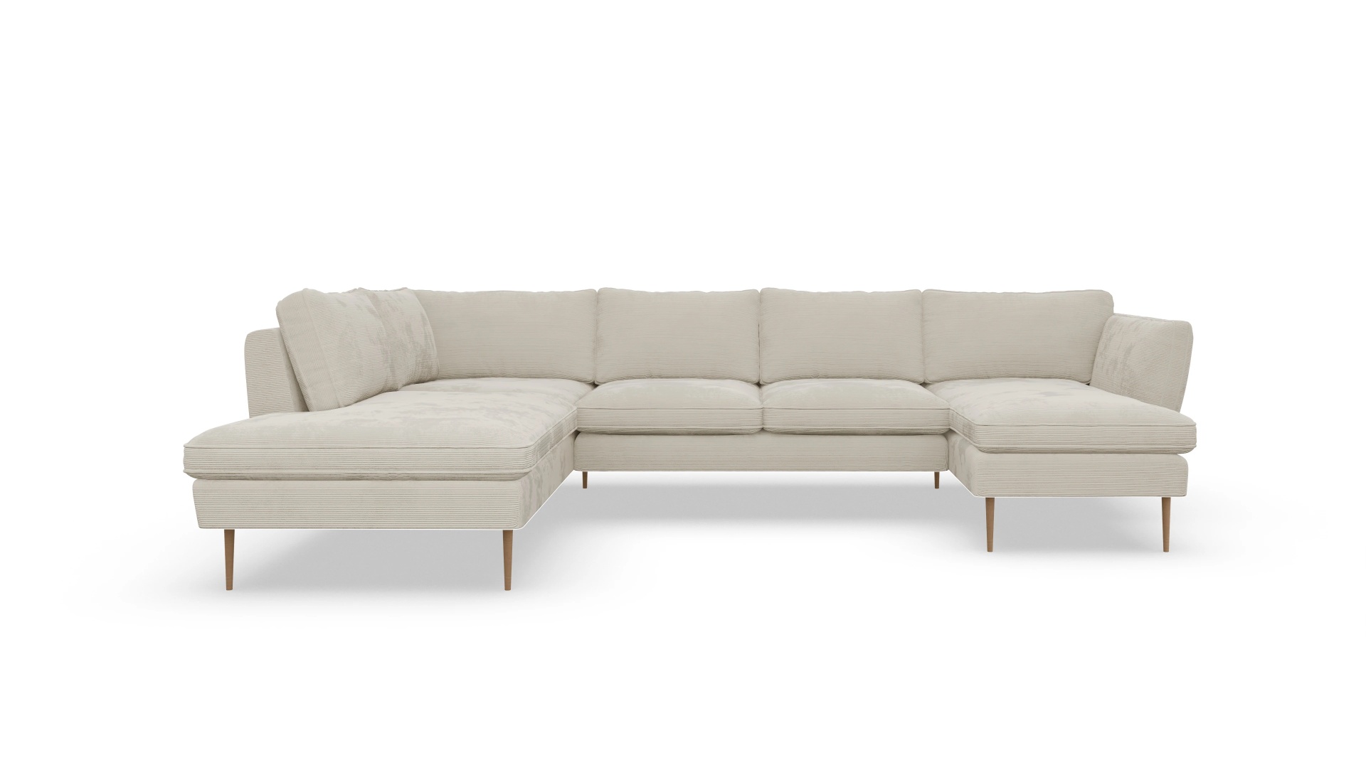 Ansicht des Produktes Karlsen Ecksofa Links in Cord weiß