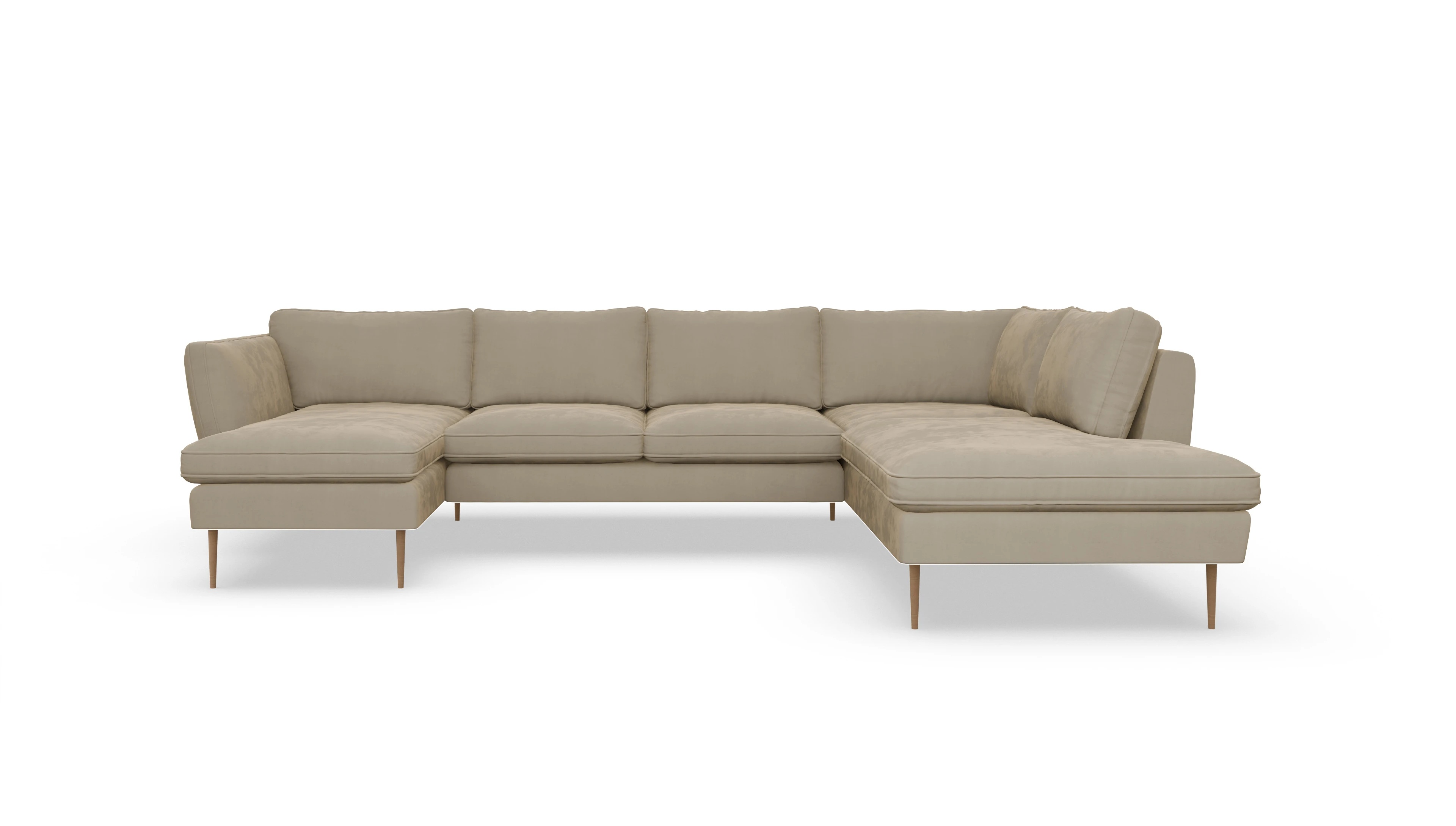Sofa Karlsen in Stoff Samt beige