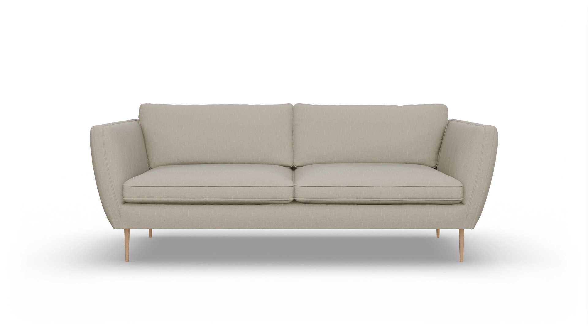 Sofa Karlsen in Stoff Ansicht des Produktes Karlsen 3-Sitzer in Stoff weiß