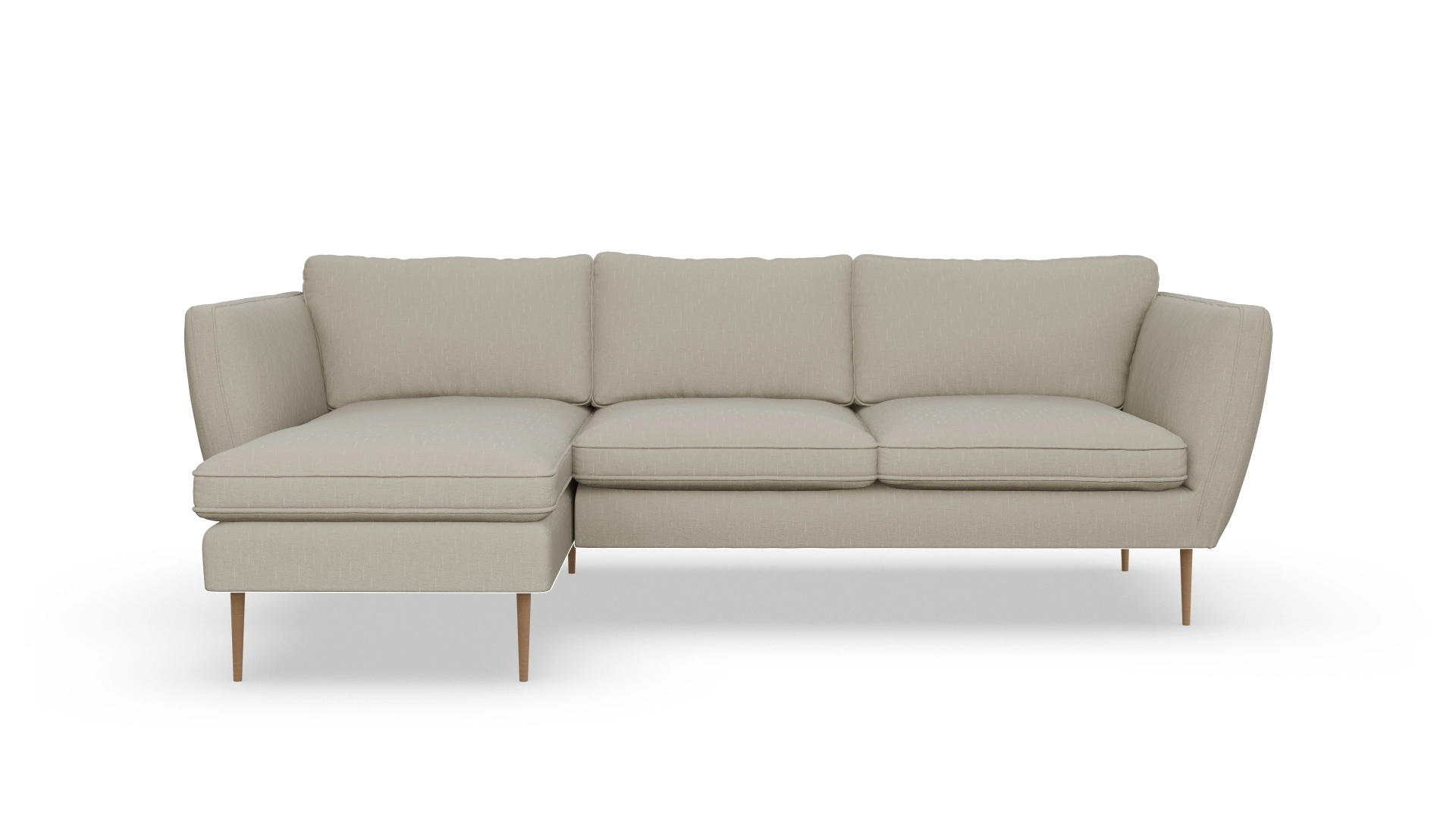 Ansicht des Produktes Karlsen Sofa mit Rec links in Stoff weiß
