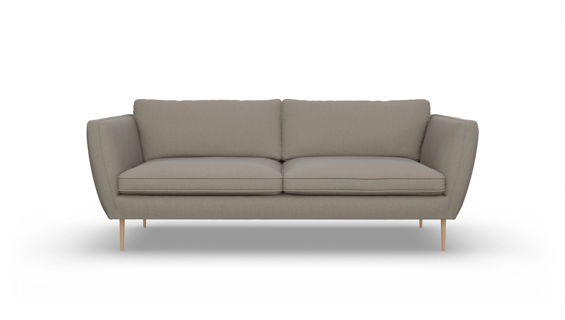 Sofa Karlsen in Stoff Ansicht des Produktes Karlsen 3-Sitzer in Stoff beige
