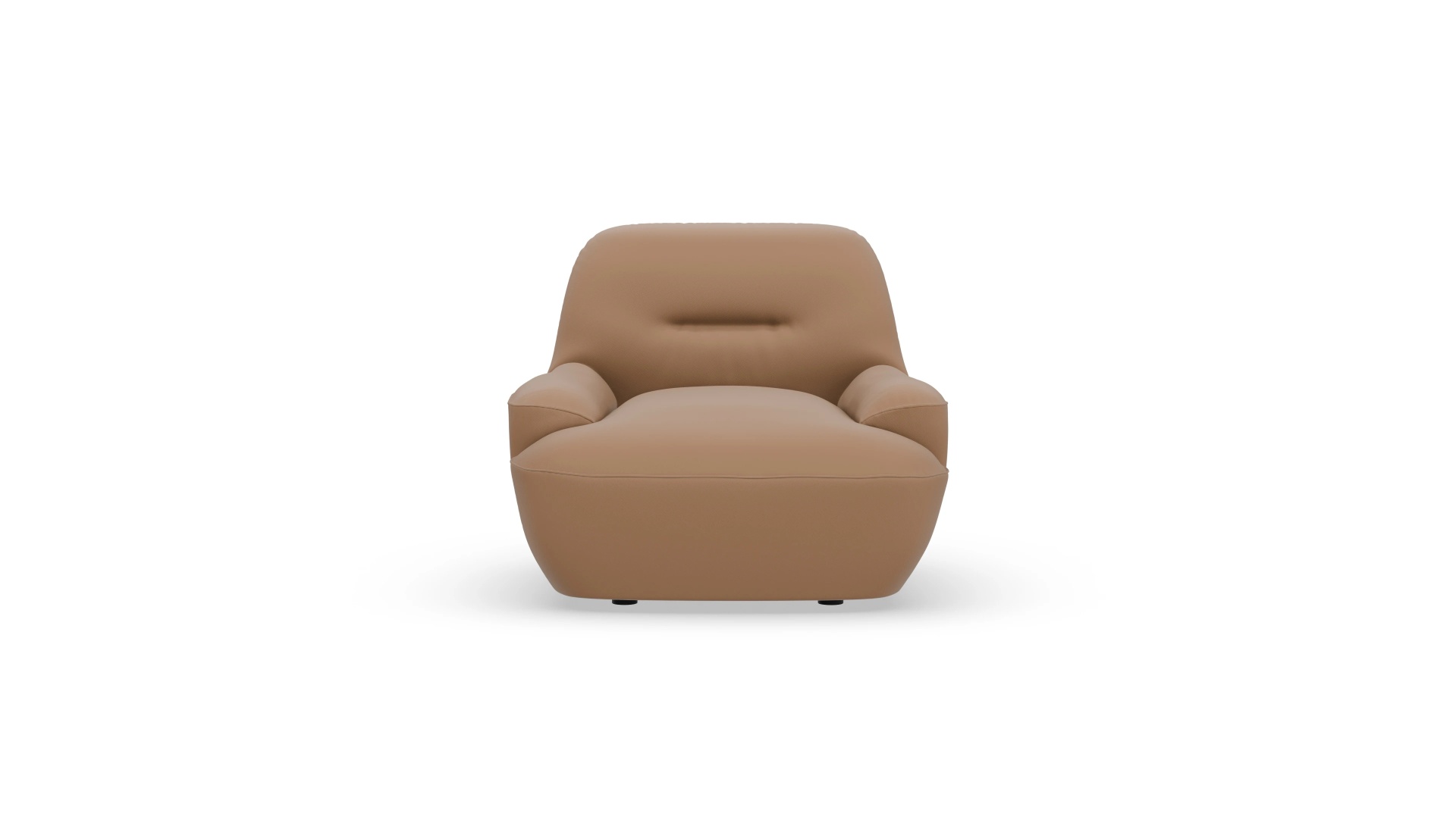 Designer-Sessel Bruun in Leder Leder braun