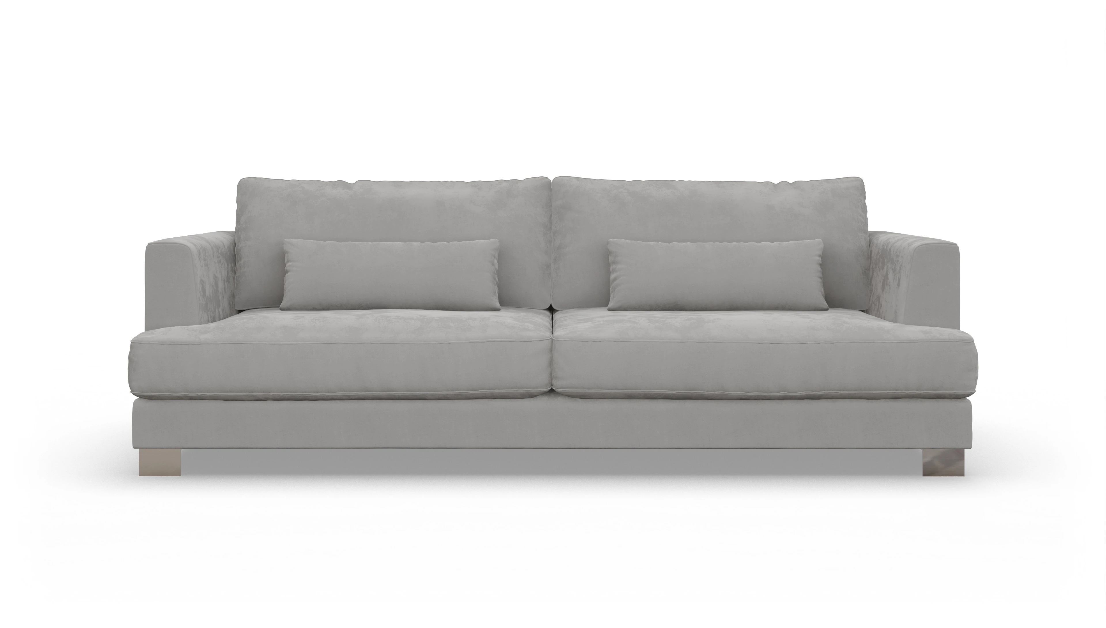 Sofa Odense in Stoff Ansicht des Produktes Odense 3-Sitzer in Samt grau