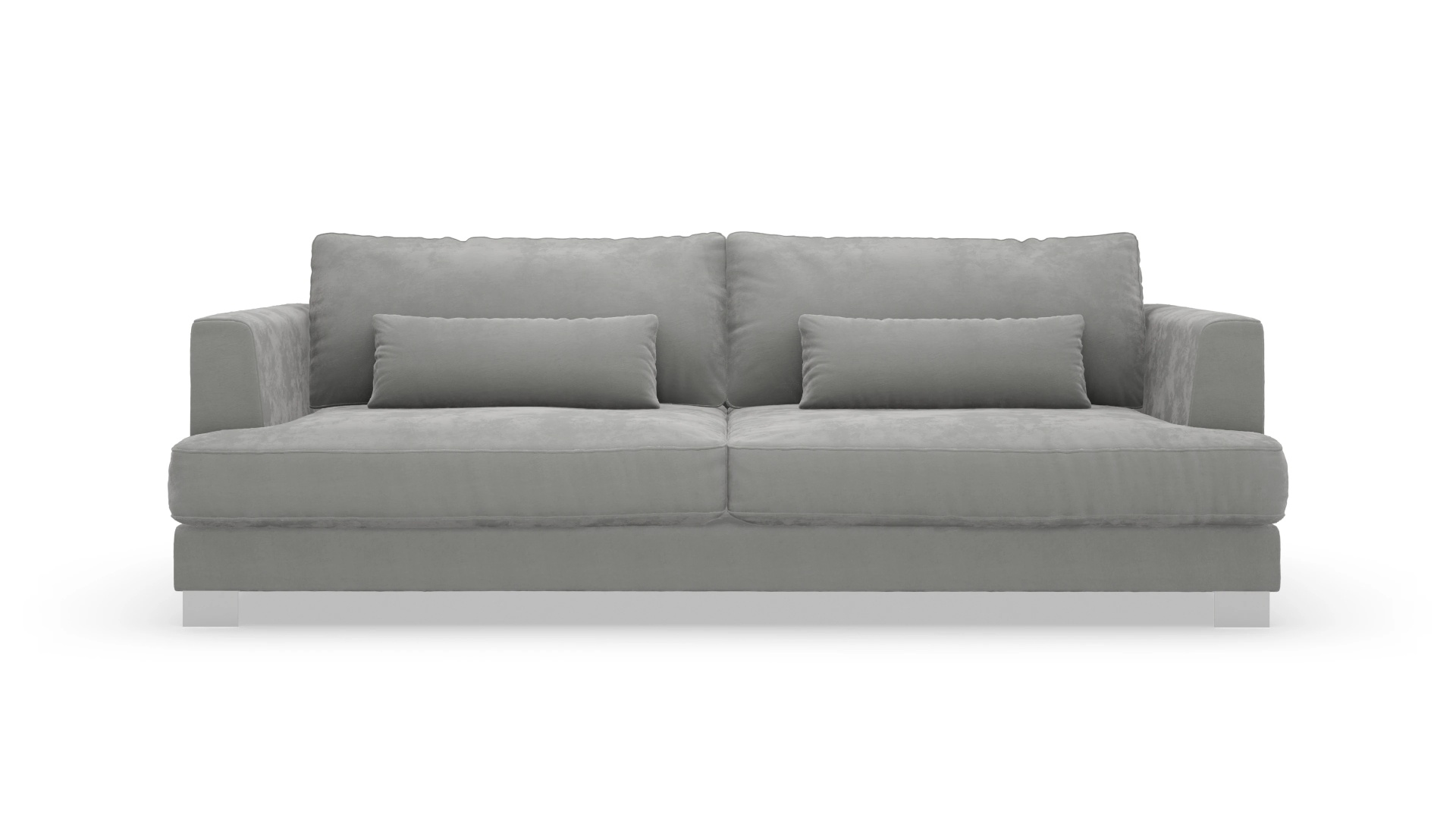 Sofa Odense in Stoff Ansicht des Produktes Odense 3-Sitzer in Samt grau
