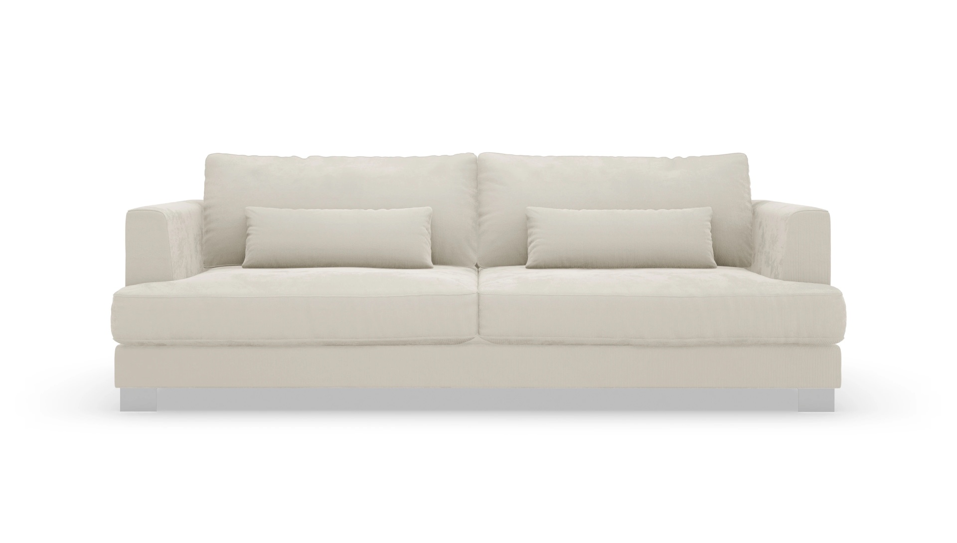 Sofa Odense in Stoff Ansicht des Produktes Odense 3-Sitzer in Cord weiß