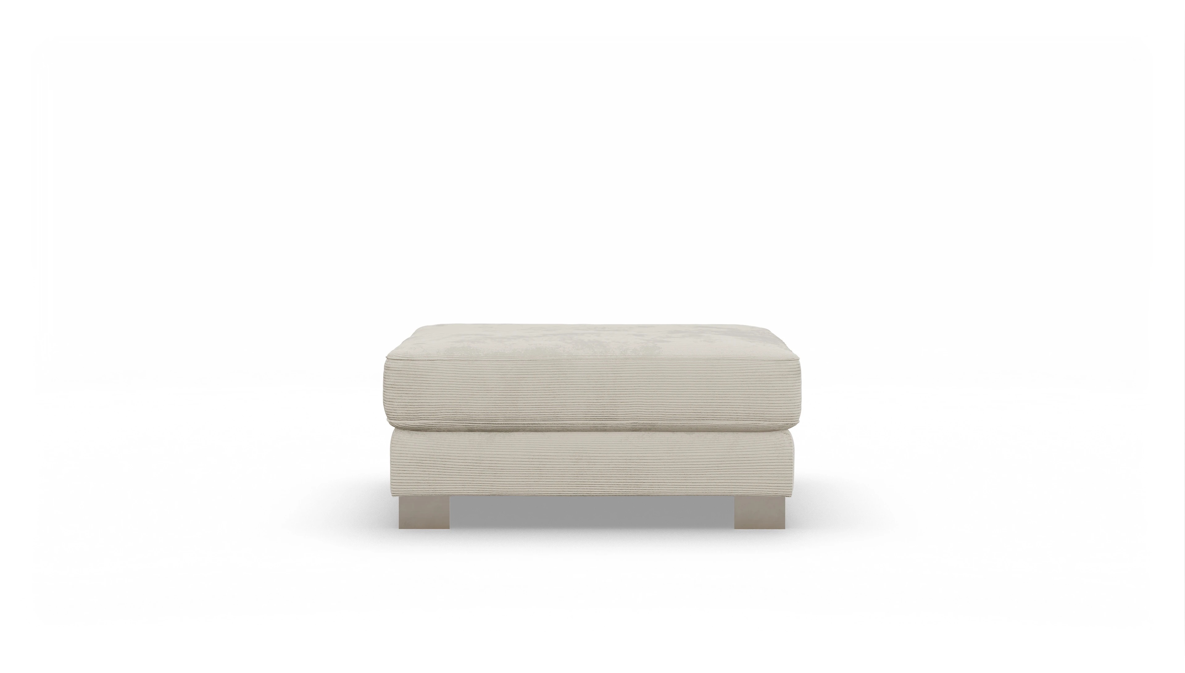 Hocker Odense in Stoff Ansicht des Produktes Odense Hocker in Cord weiß