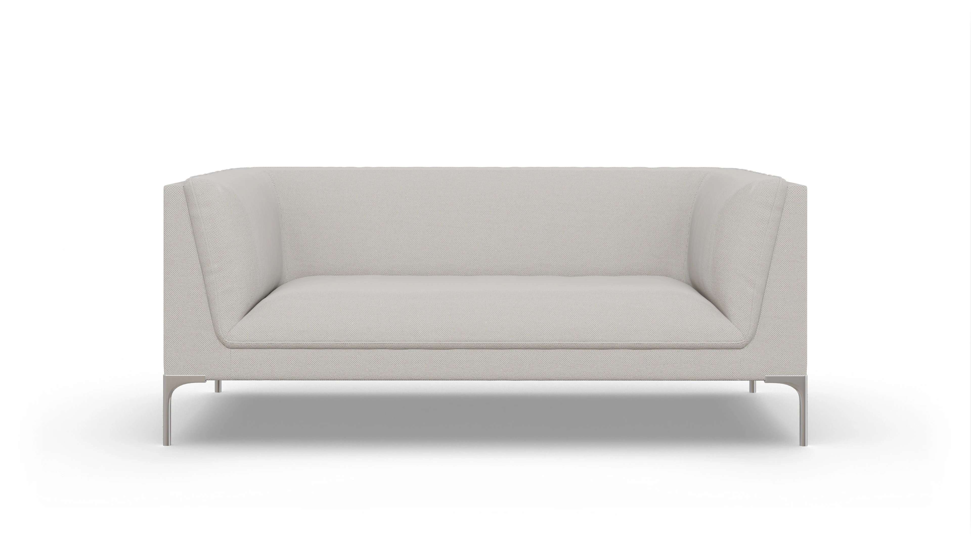 Designer-Sofa Martinsen in Stoff Ansicht des Produktes Martinsen 2-Sitzer in Stoff weiß