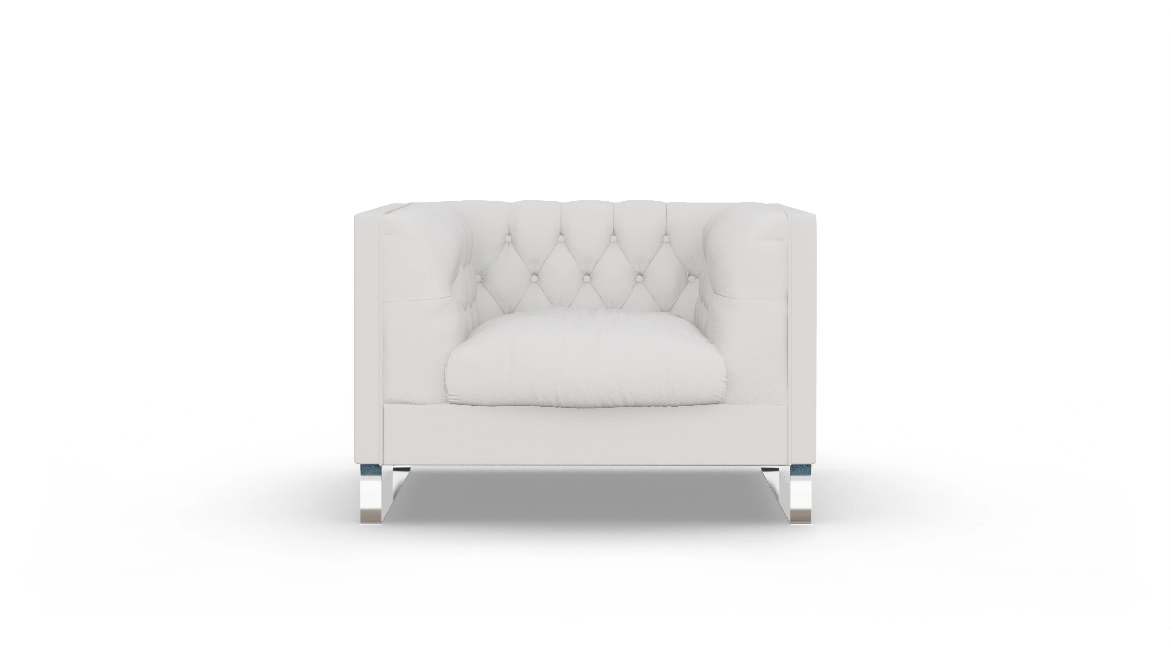 Ansicht des Produktes Nexus Sessel in Leder weiß