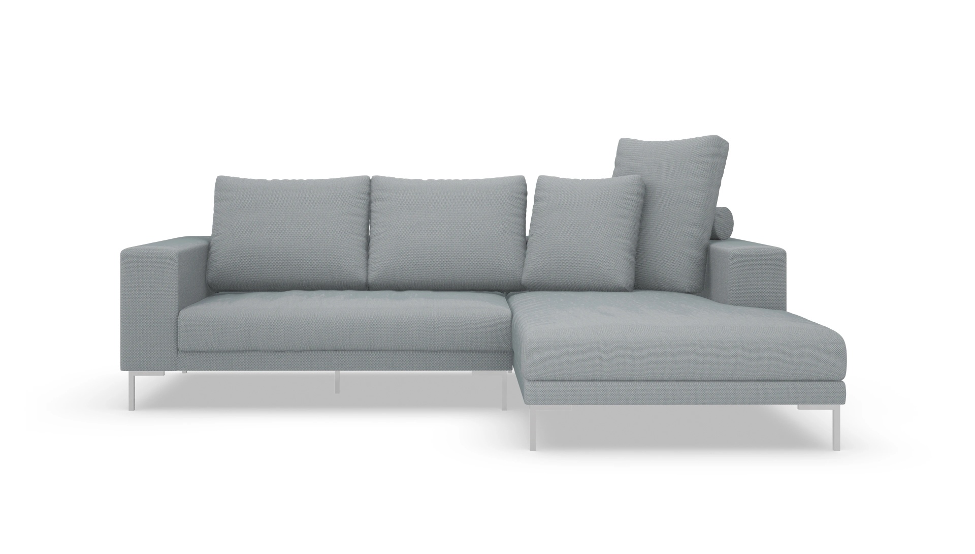 Designer-Sofa Caria in Stoff Ansicht des Produktes Caria Sofa mit Rec rechts in Stoff