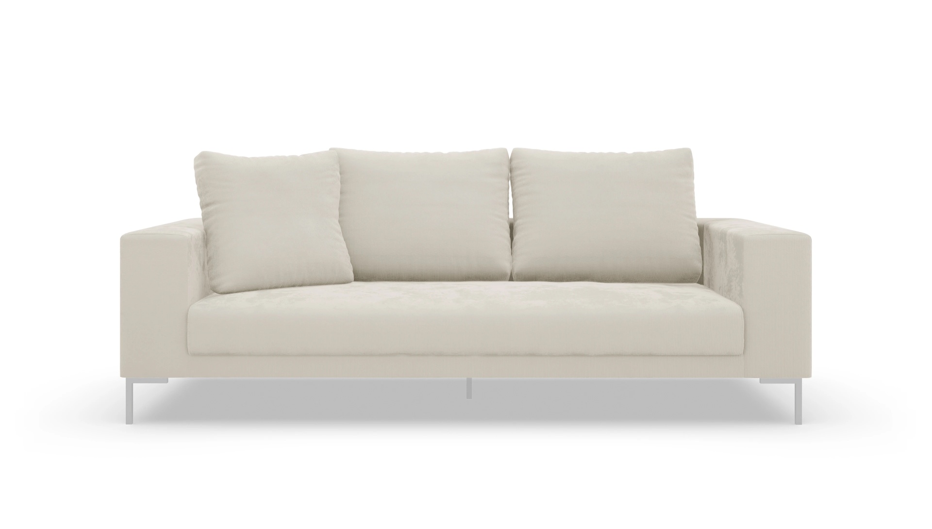 Designer-Sofa Caria in Stoff Ansicht des Produktes Caria 3-Sitzer in Cord
