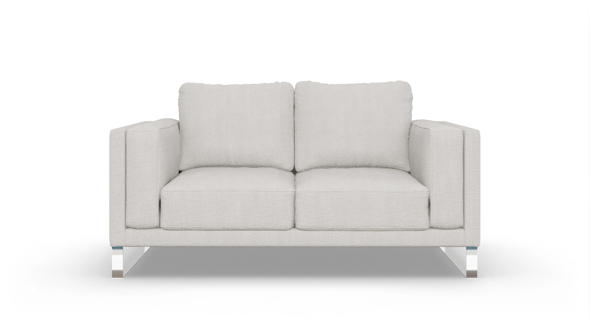 Designer-Sofa Cala in Stoff Ansicht des Produktes Cala 2-Sitzer in Stoff weiß