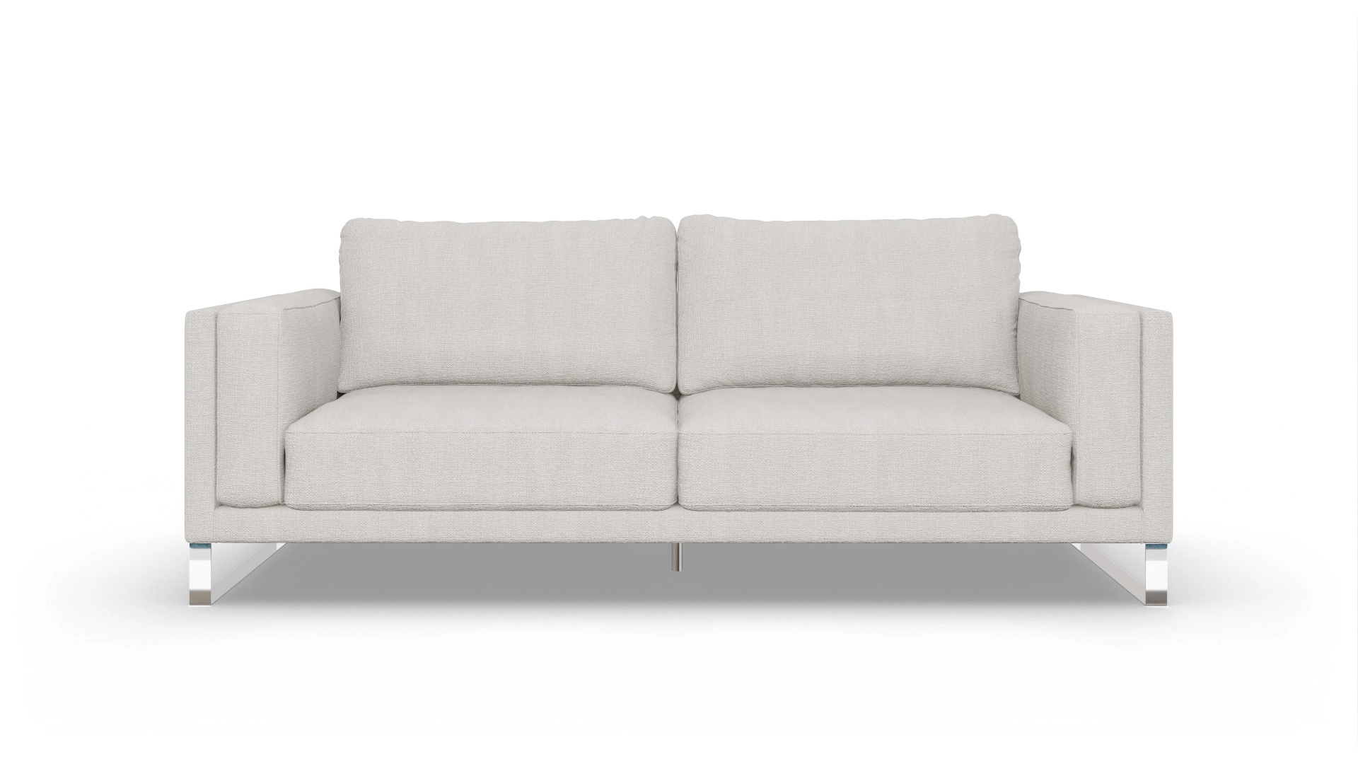 Designer-Sofa Cala in Stoff Ansicht des Produktes Cala 3,5-Sitzer in Stoff weiß