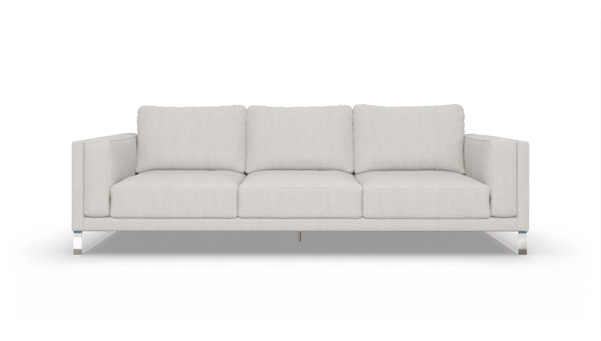 Designer-Sofa Cala in Stoff Ansicht des Produktes Cala 4-Sitzer in Stoff weiß