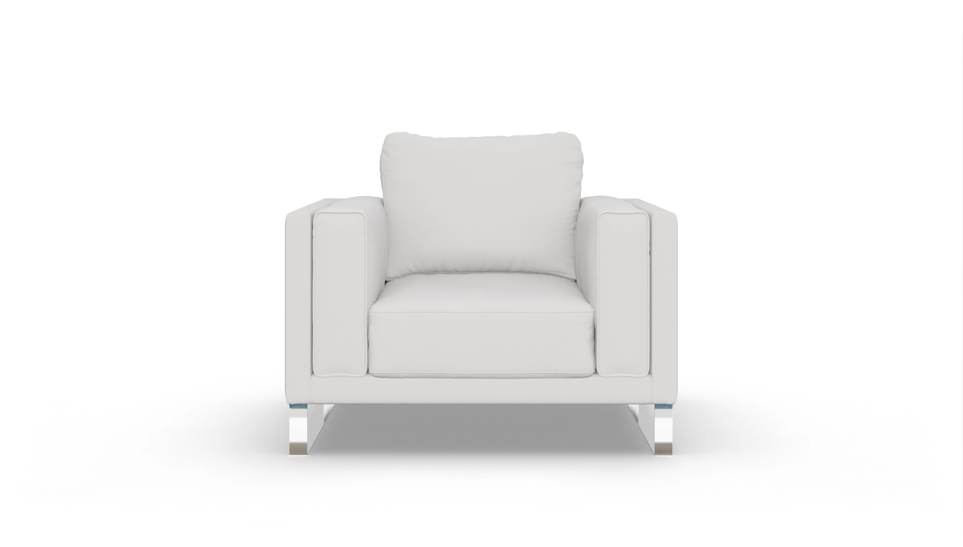 Ledersessel Cala Ansicht des Produktes Cala Sessel in Leder weiß