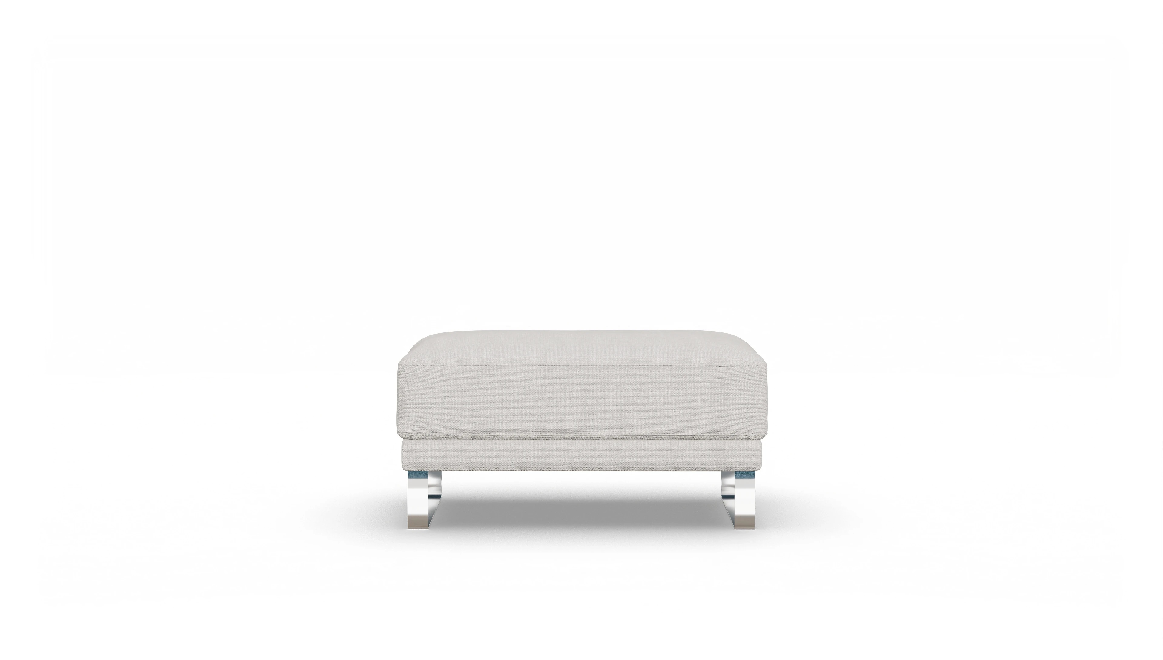 Fußhocker Cala in Stoff Ansicht des Produktes Cala Hocker in Stoff weiß