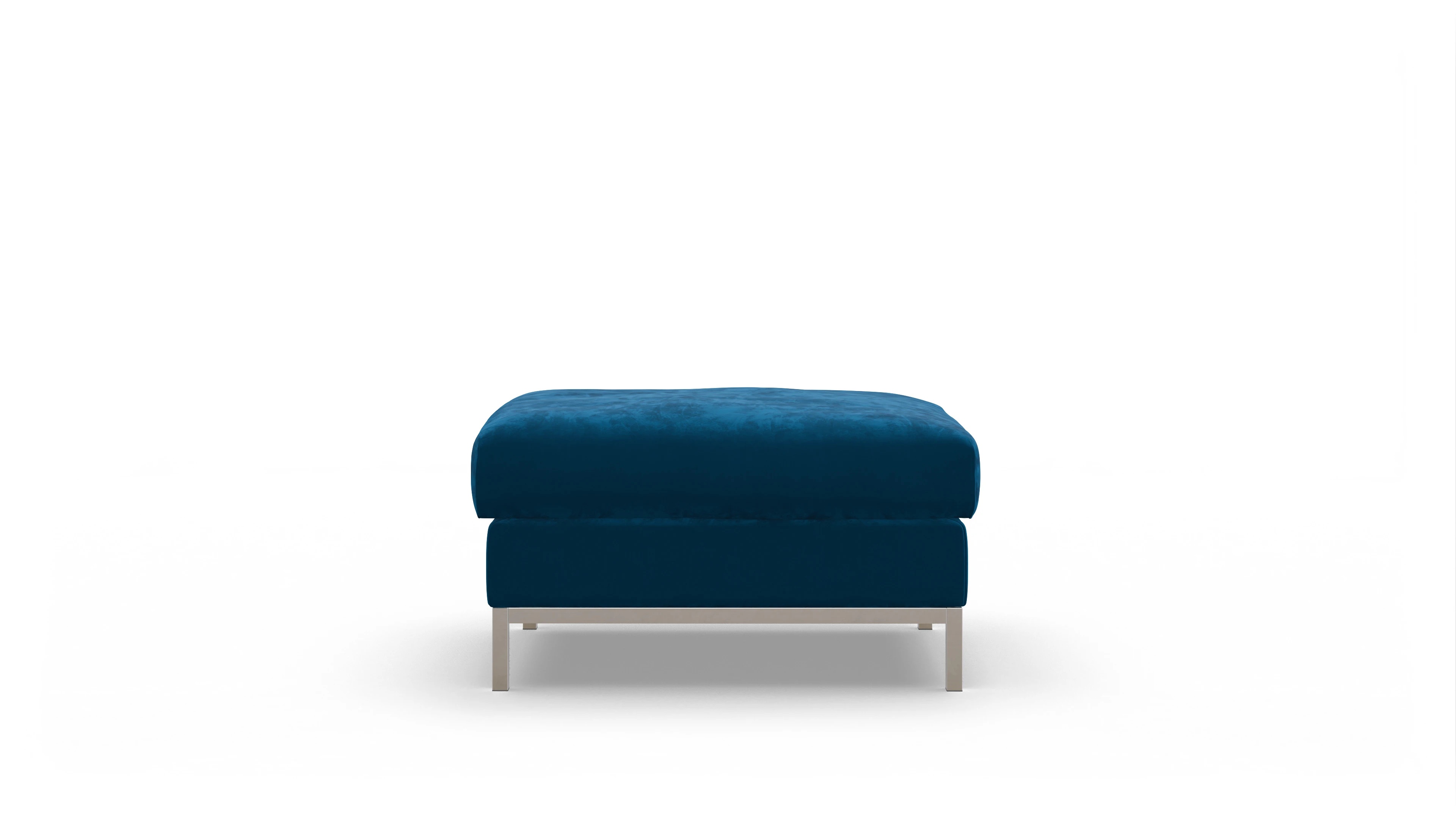 Designer-Hocker Paglia Ansicht des Produktes Paglia Hocker in Samt blau