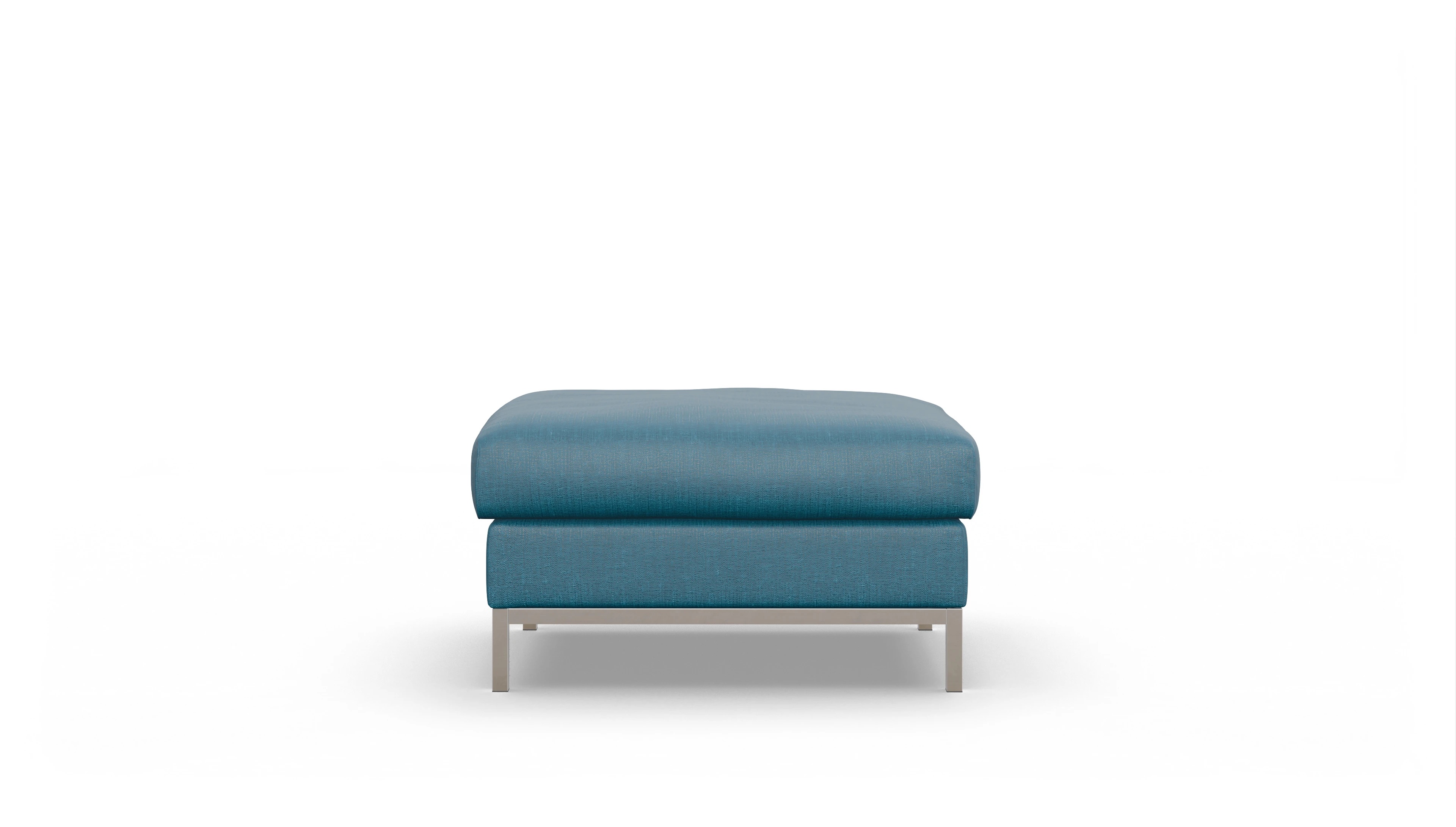 Ansicht des Produktes Paglia Hocker in Stoff blau