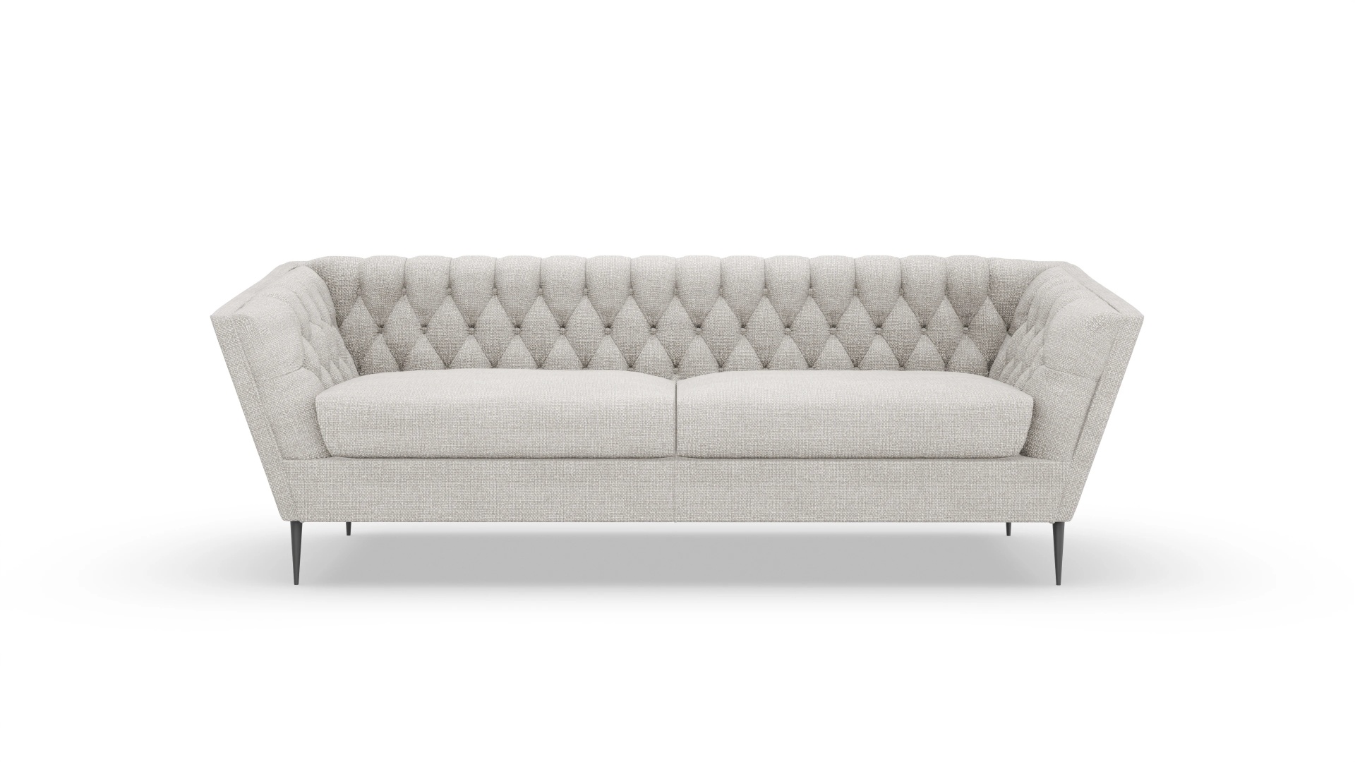 Chesterfield Sofa Neo in Stoff Ansicht des Produktes Neo 2,5-Sitzer in Stoff weiß
