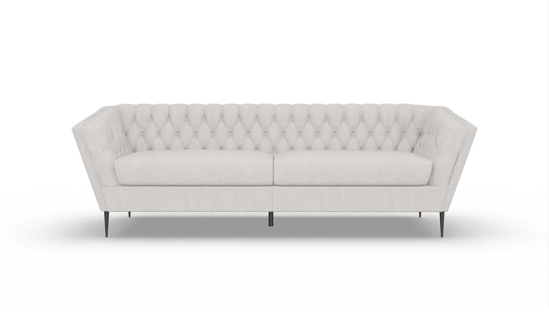 Chesterfield Sofa Neo in Stoff Ansicht des Produktes Neo 3-Sitzer in Stoff weiß