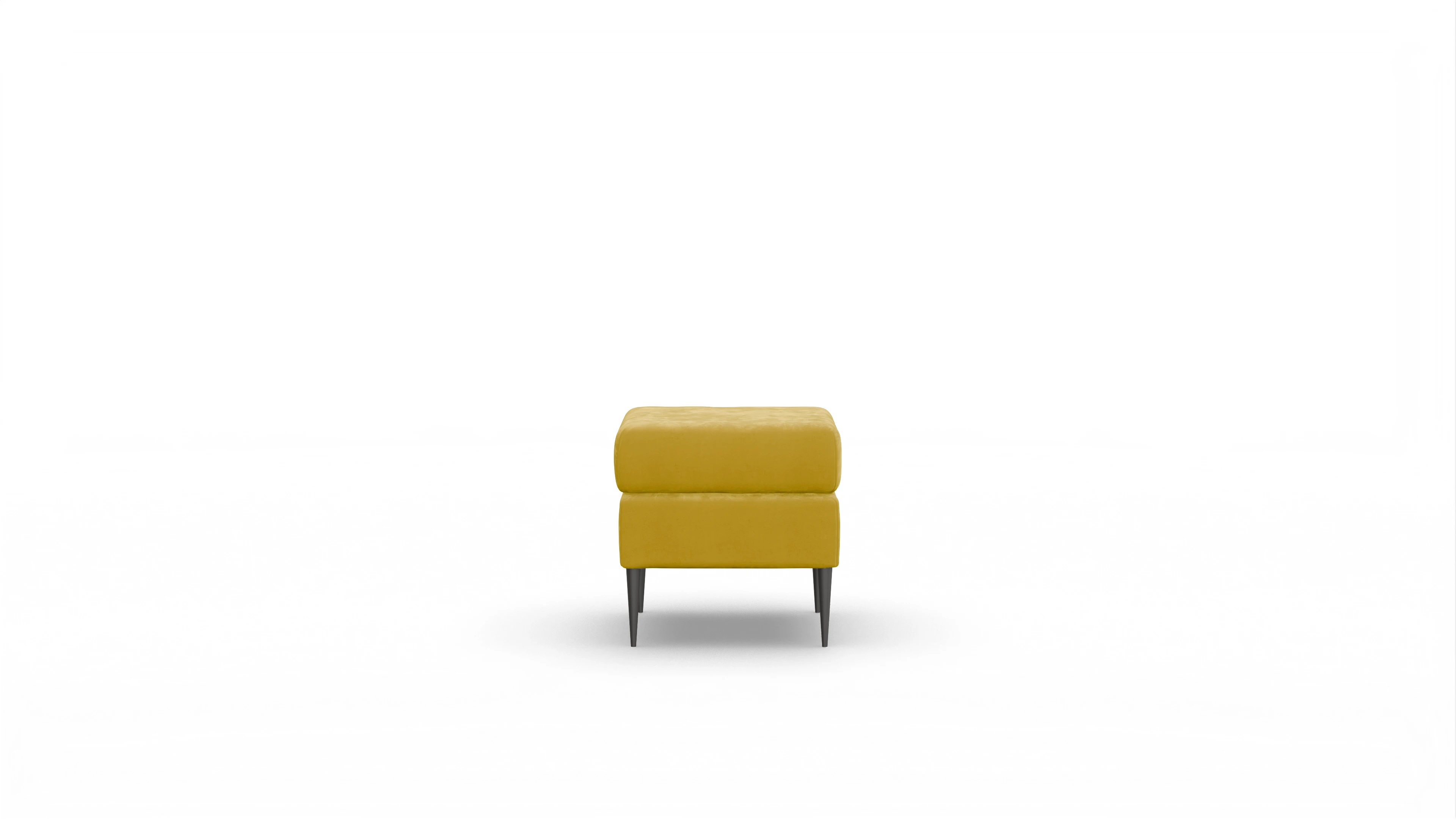 Ansicht des Produktes Neo Hocker in Samt gelb