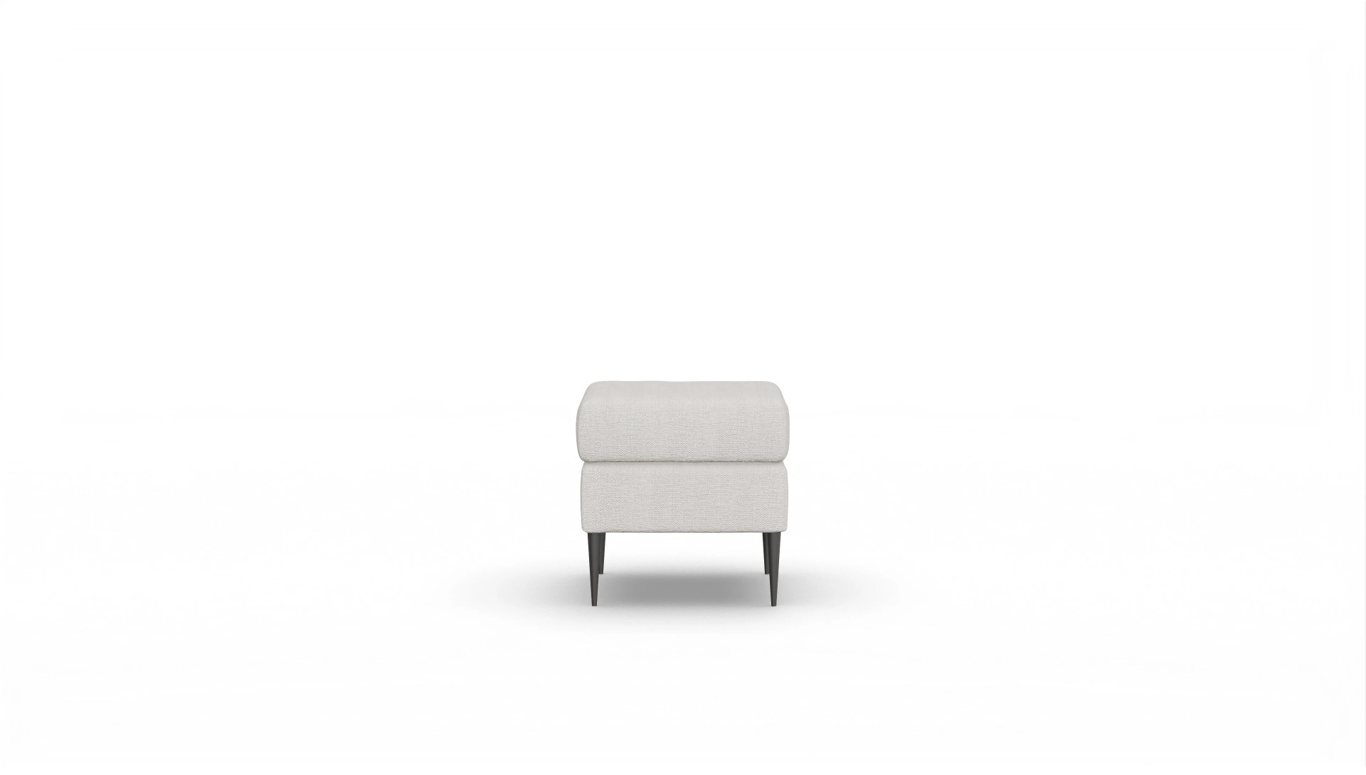 Chesterfield Hocker Neo in Stoff Ansicht des Produktes Neo Hocker in Stoff weiß