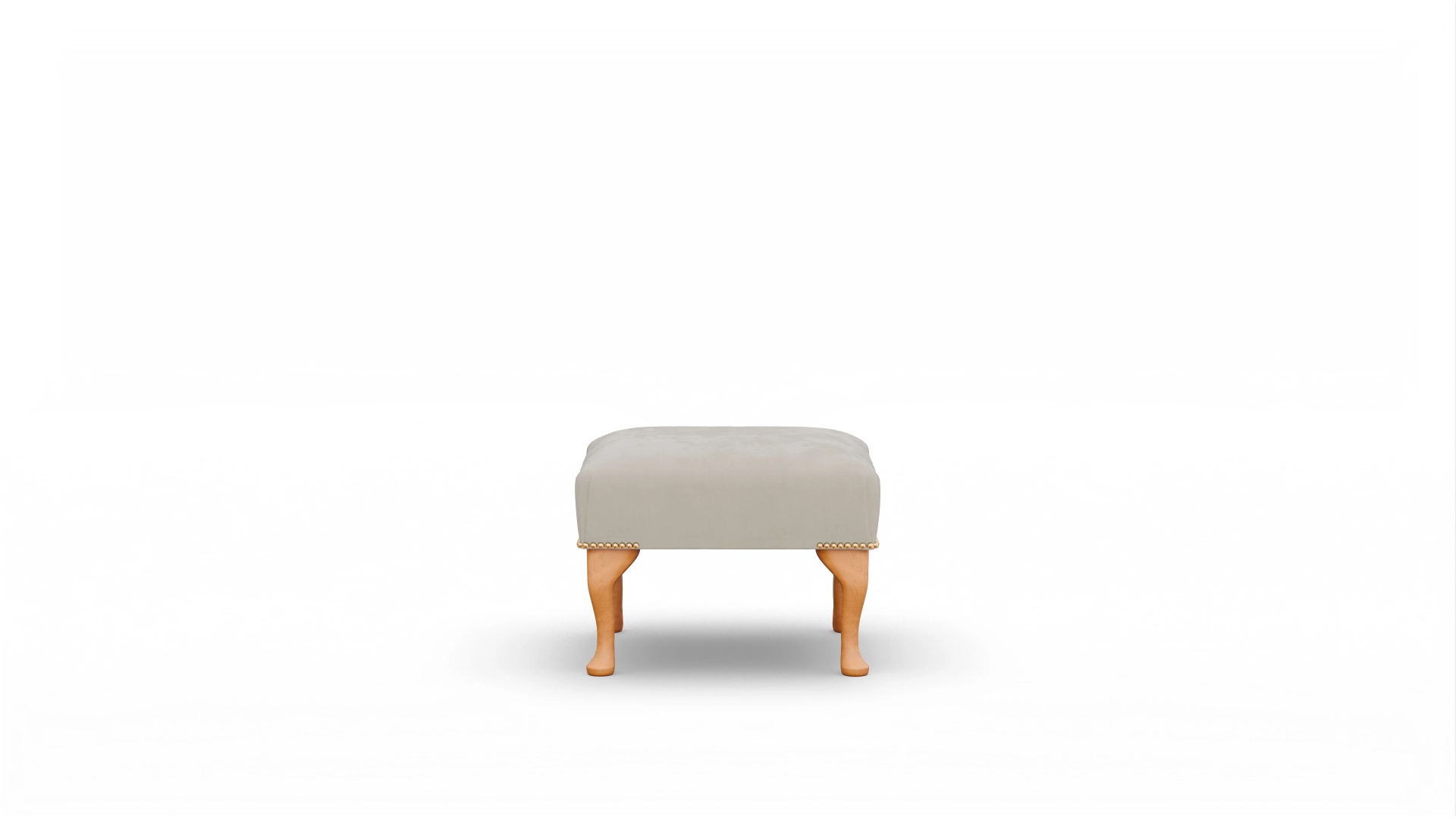 Samthocker Webster Ansicht des Produktes Webster Hocker in Samt beige