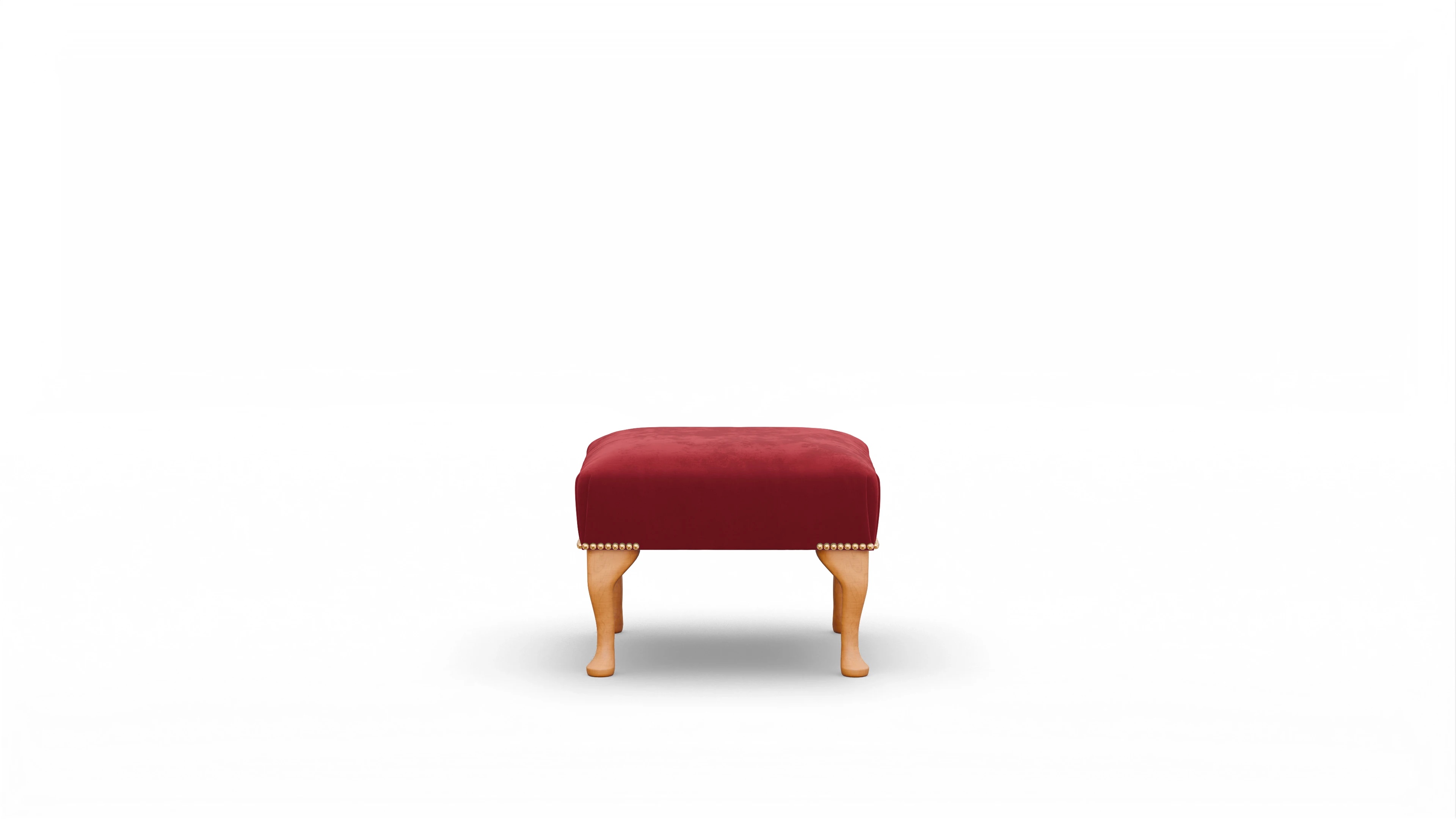 Ansicht des Produktes Webster Hocker in Samt rot