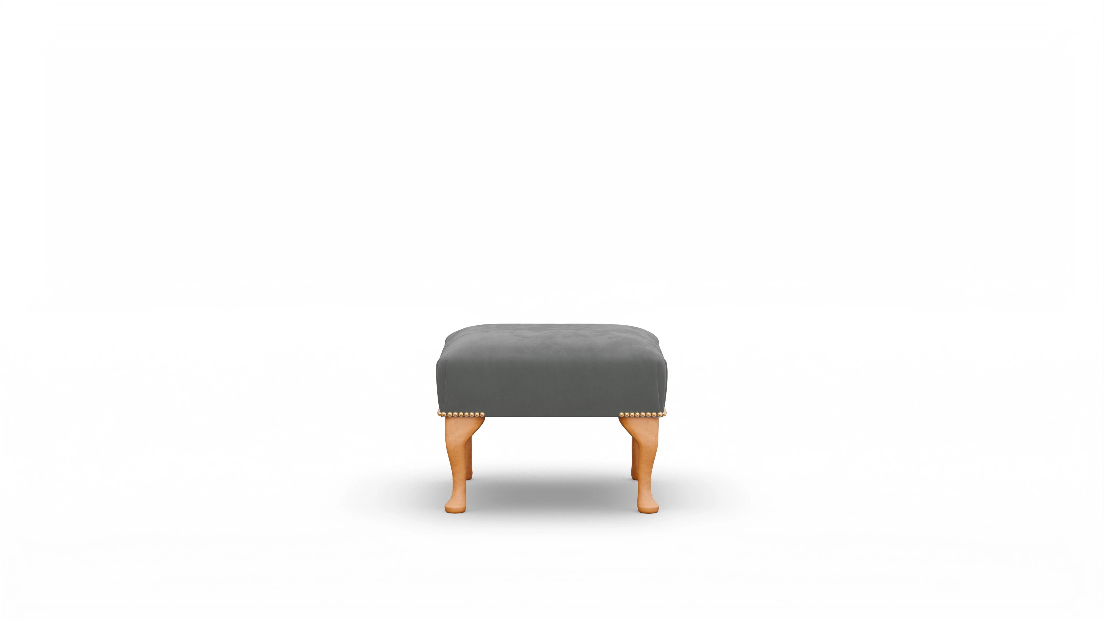 Ansicht des Produktes Webster Hocker in Samt grau