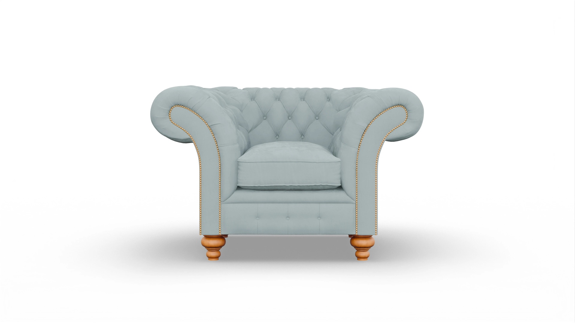 Ansicht des Produktes Knightsbridge Sessel in Samt blau