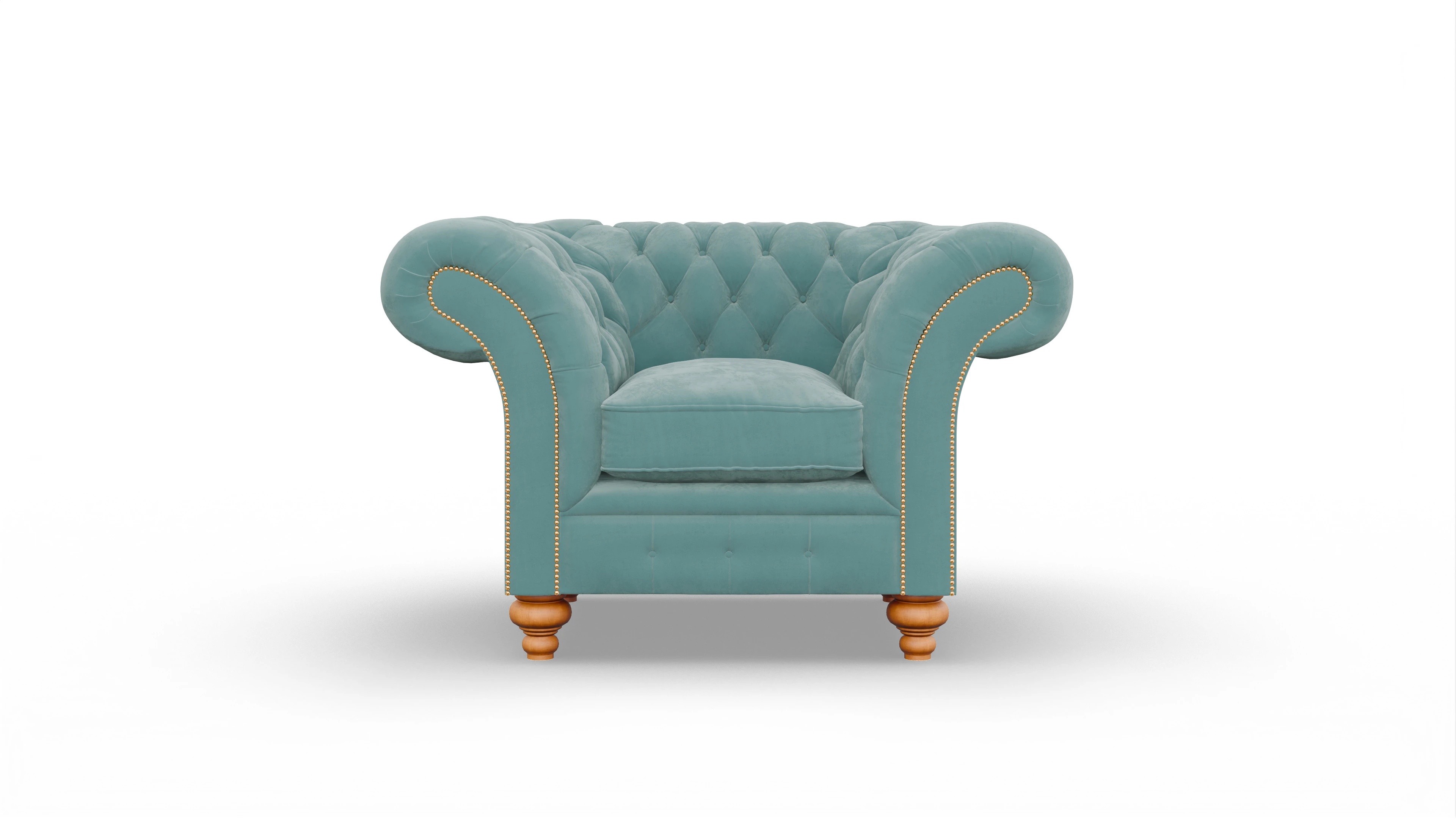 Ansicht des Produktes Knightsbridge Sessel in Samt blau