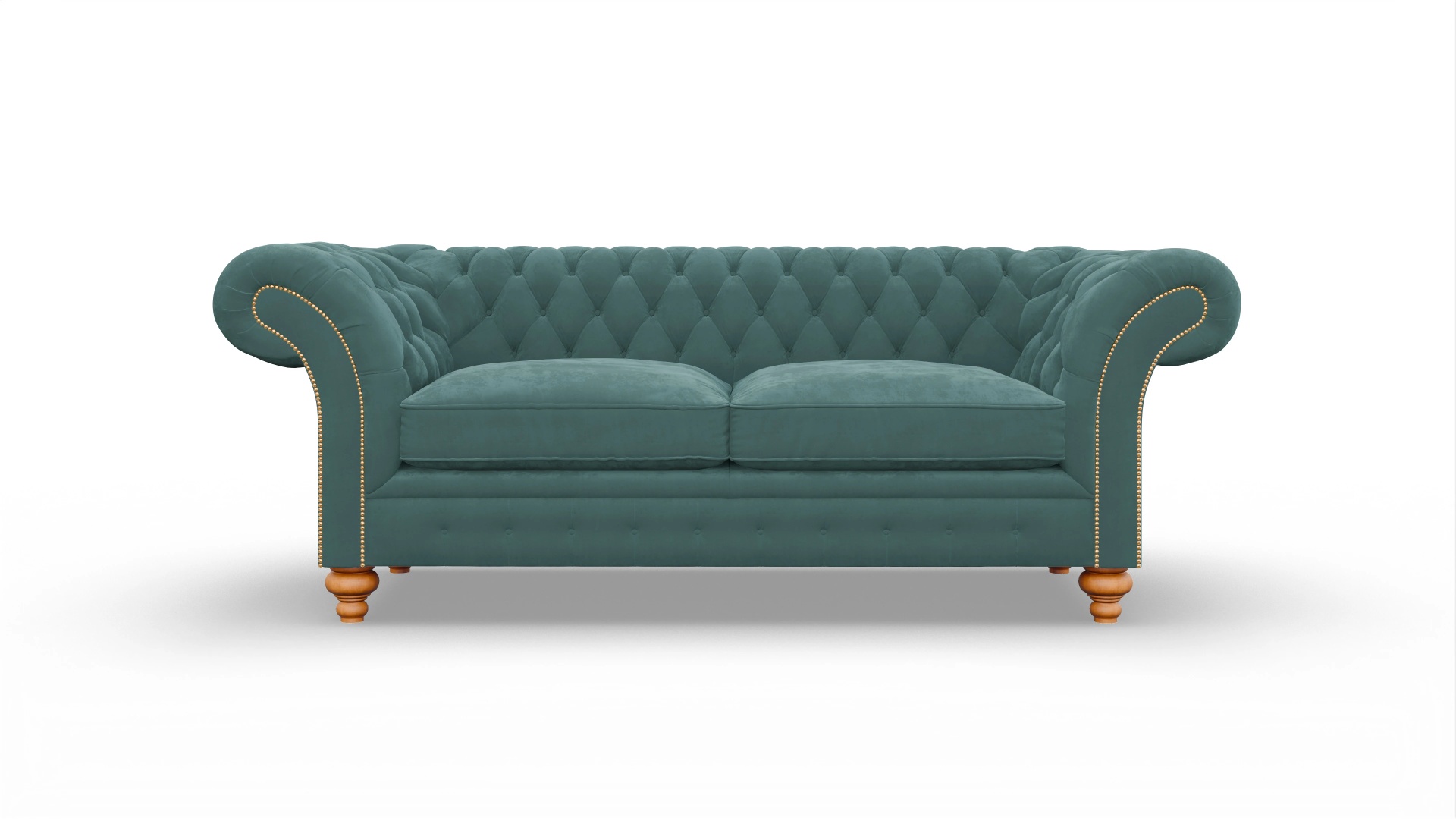 Ansicht des Produktes Knightsbridge 3-Sitzer in Samt blau