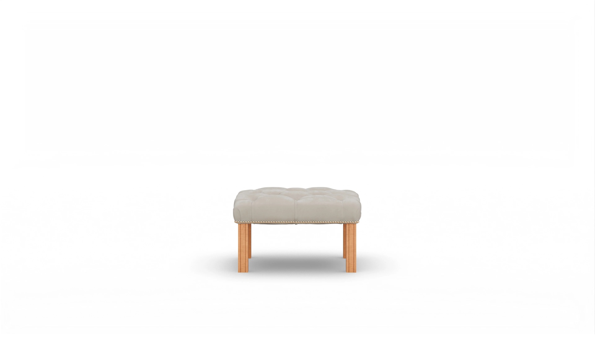 Samthocker Dorian Ansicht des Produktes Dorian Hocker in Samt beige