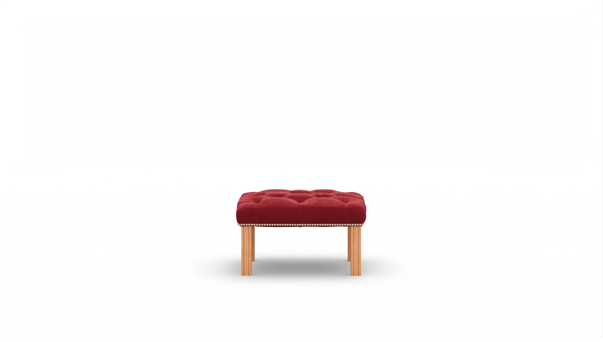 Samthocker Dorian Ansicht des Produktes Dorian Hocker in Samt rot