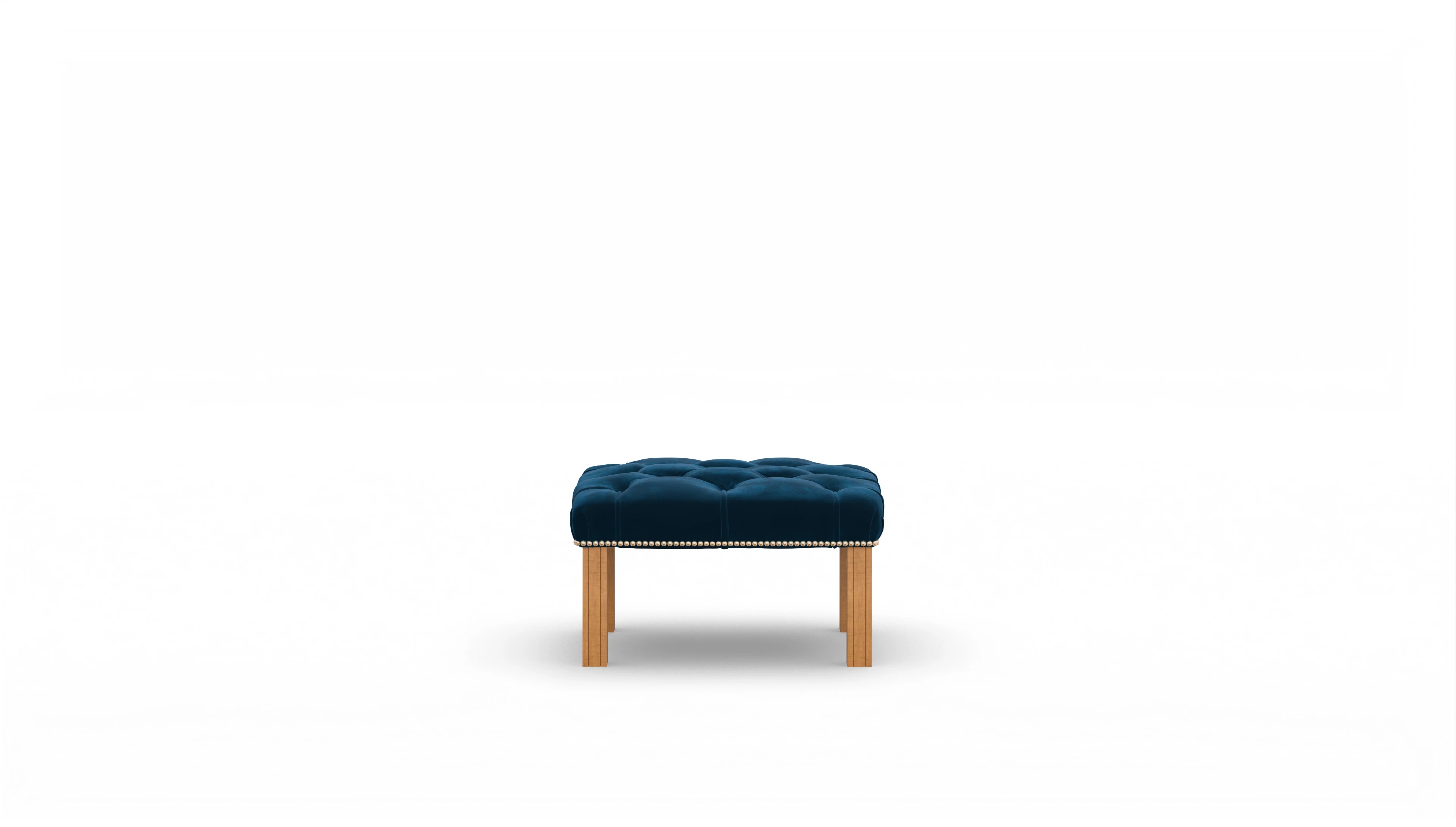 Samthocker Dorian Ansicht des Produktes Dorian Hocker in Samt blau