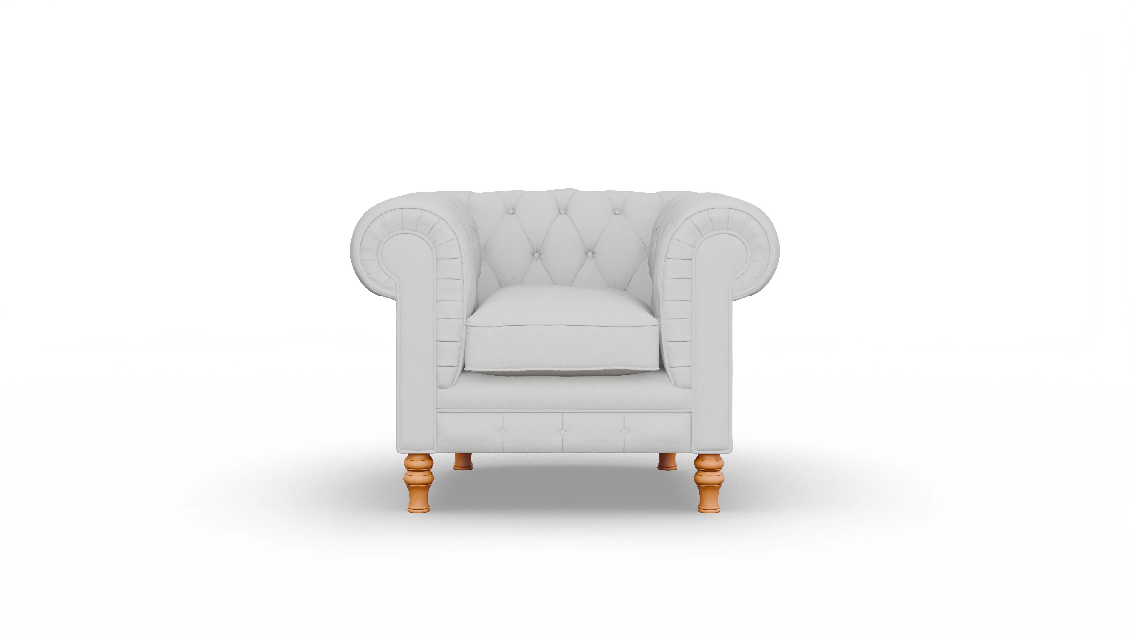 Chesterfield Sessel Countess Ansicht des Produktes Countess Sessel in Leder weiß