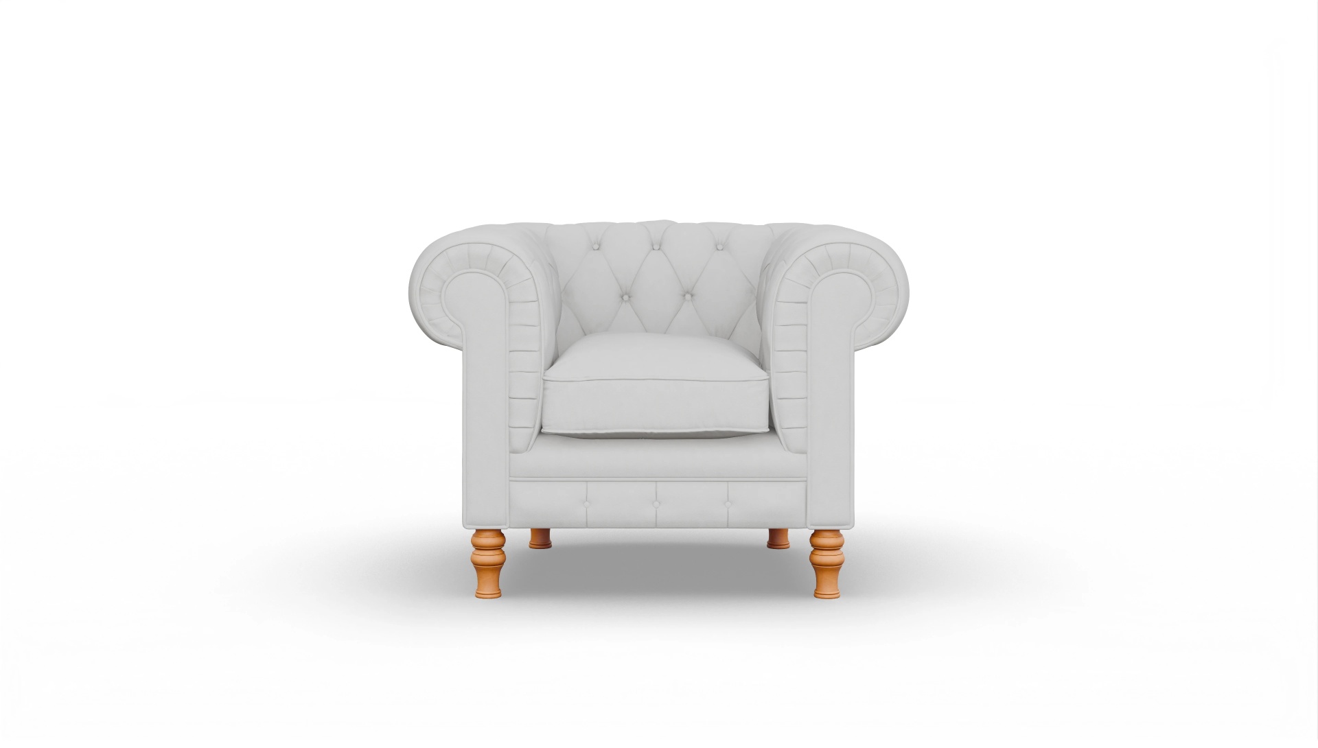 Chesterfield Sessel Countess Ansicht des Produktes Countess Sessel in Leder weiß