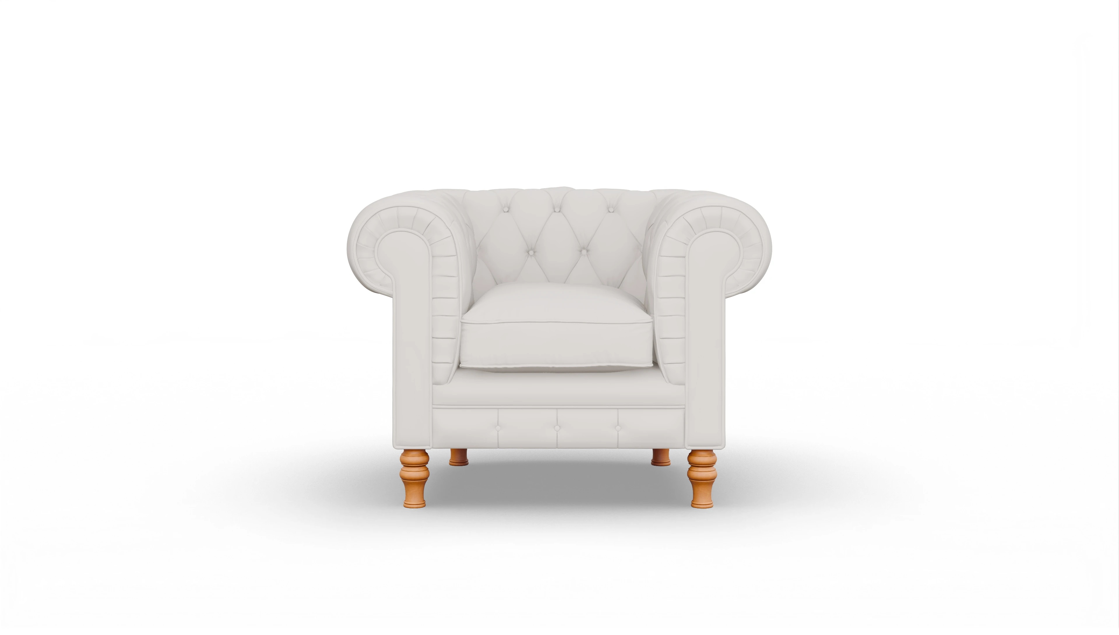 Ansicht des Produktes Countess Sessel in Leder weiß