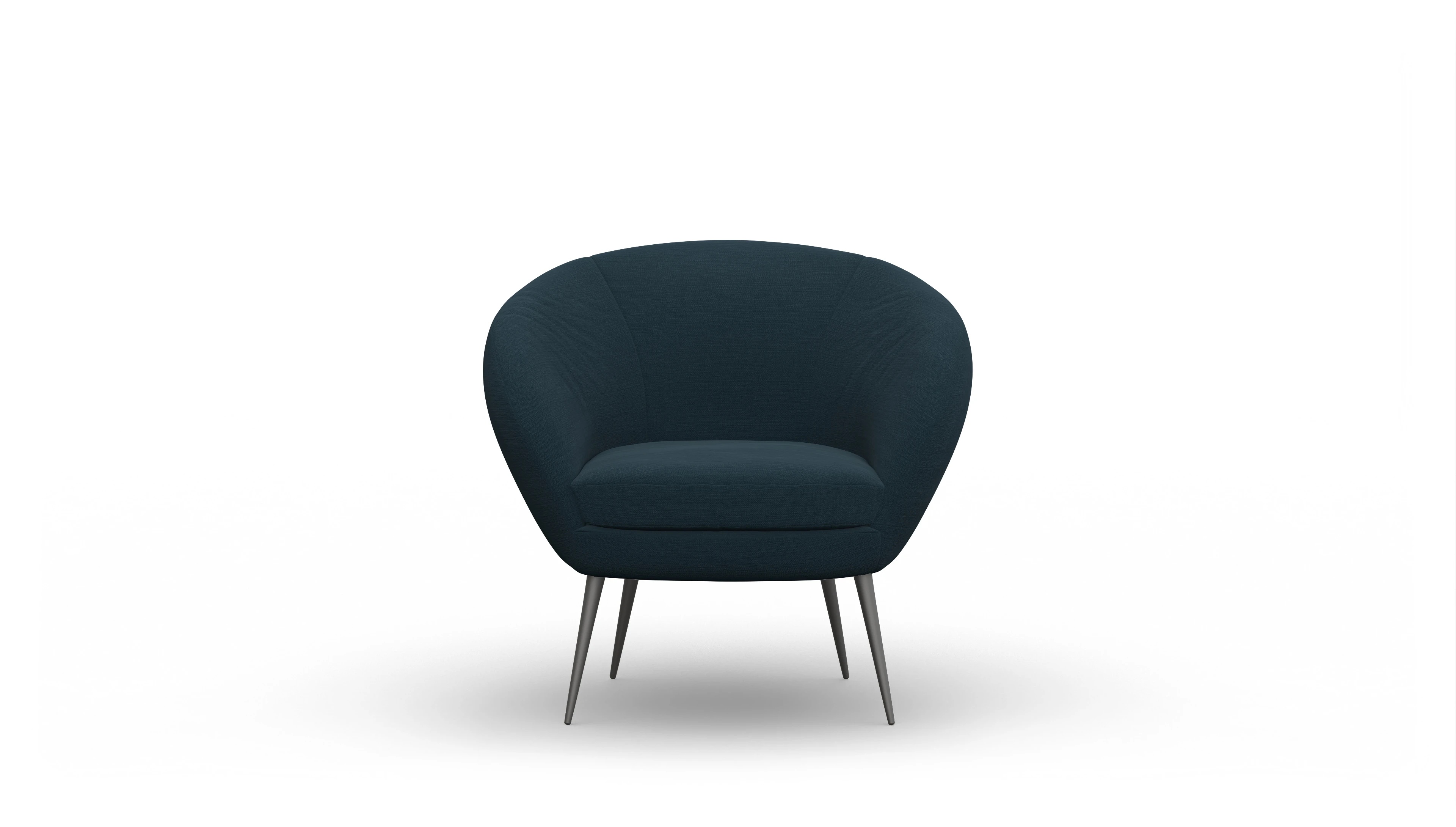 Ansicht des Produktes Noale Sessel in Stoff blau