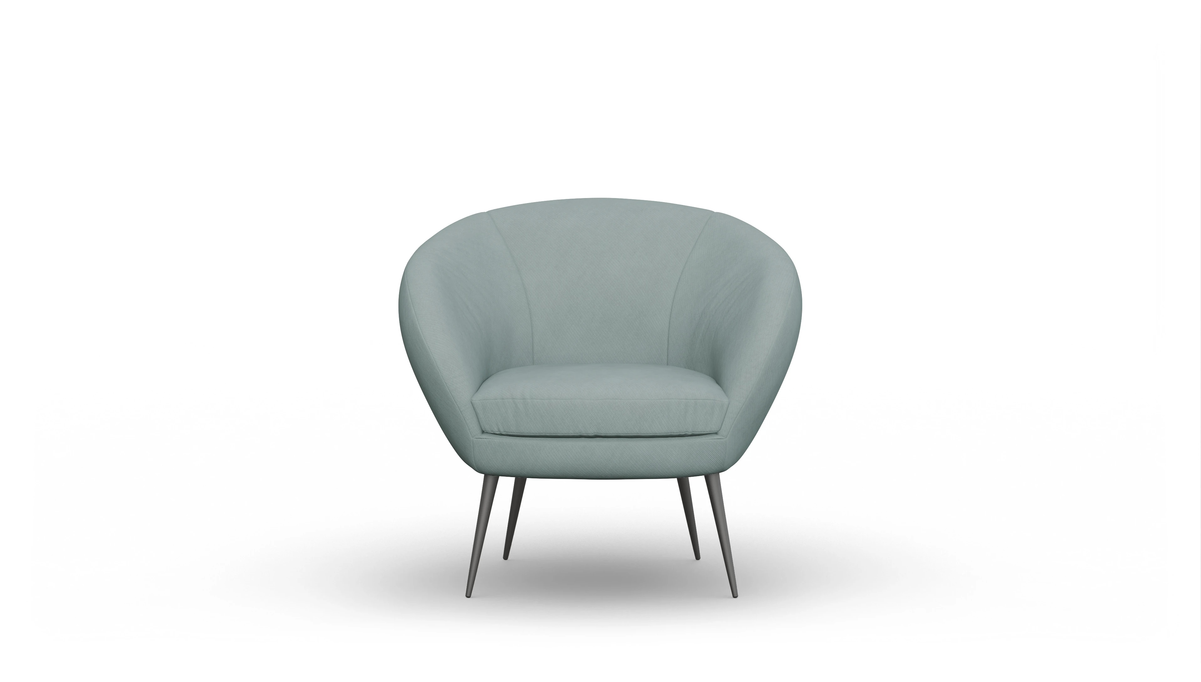 Ansicht des Produktes Noale Sessel in Stoff blau