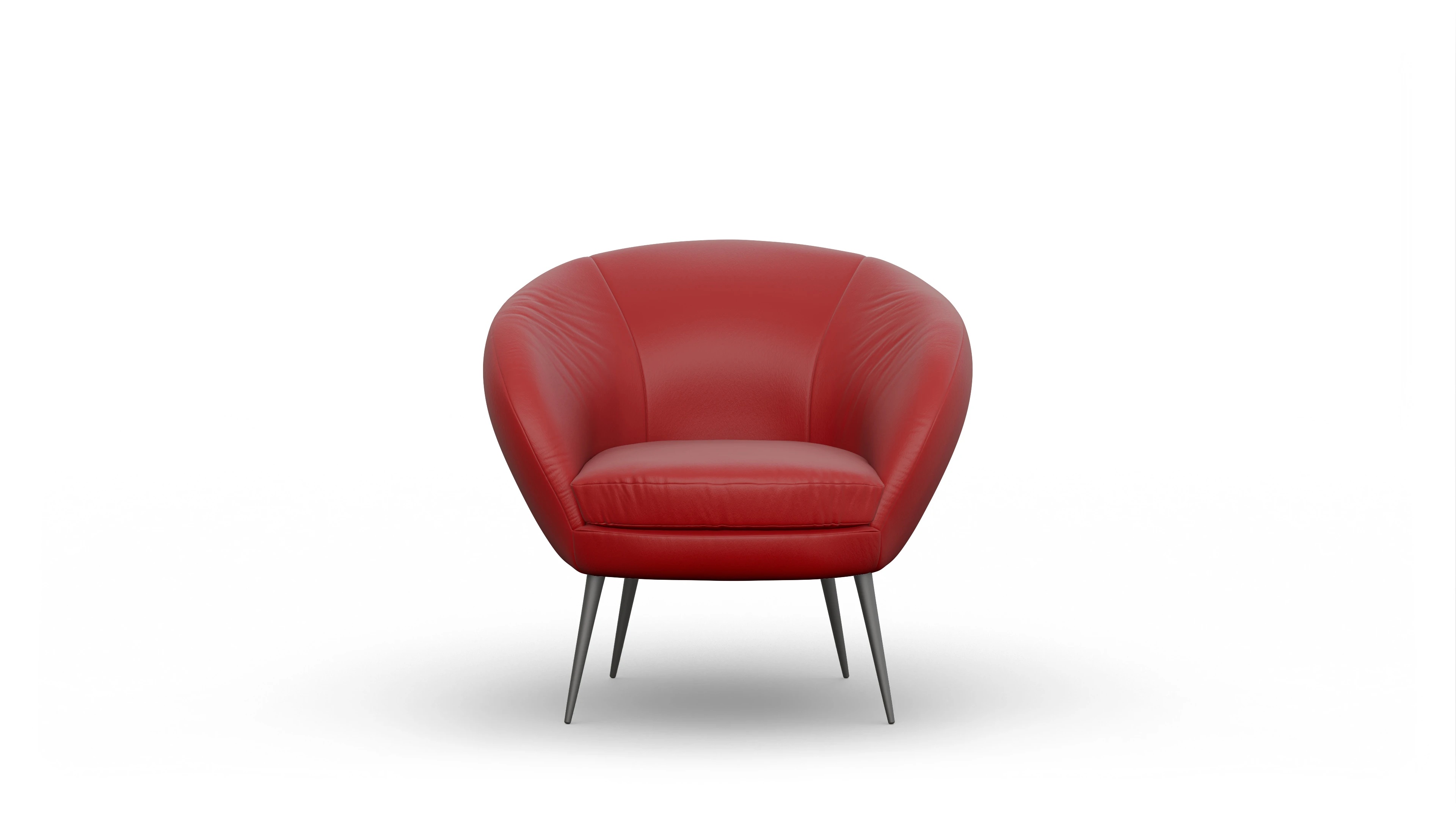 Ansicht des Produktes Noale Sessel in Leder rot