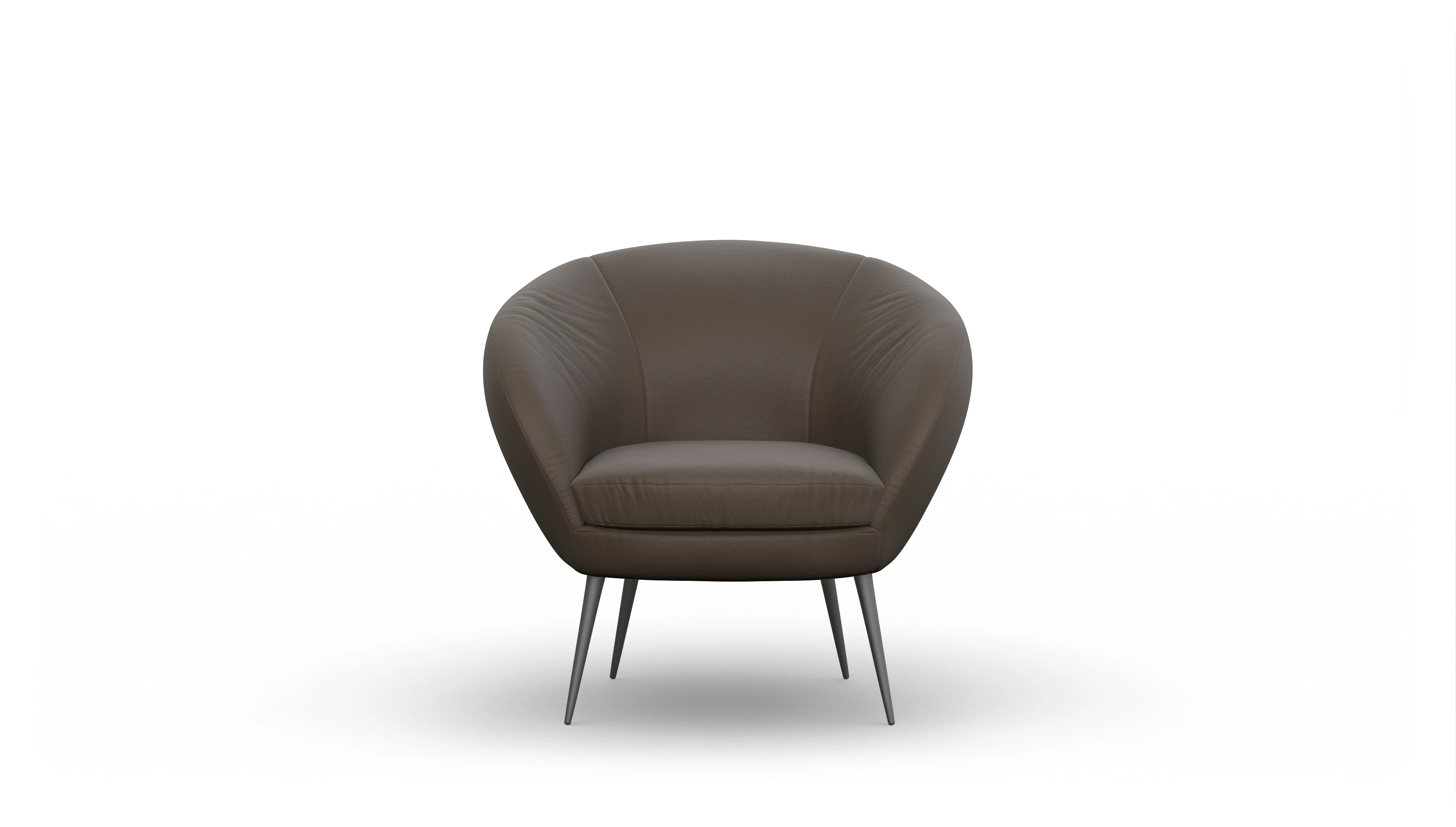 Ansicht des Produktes Noale Sessel in Leder braun