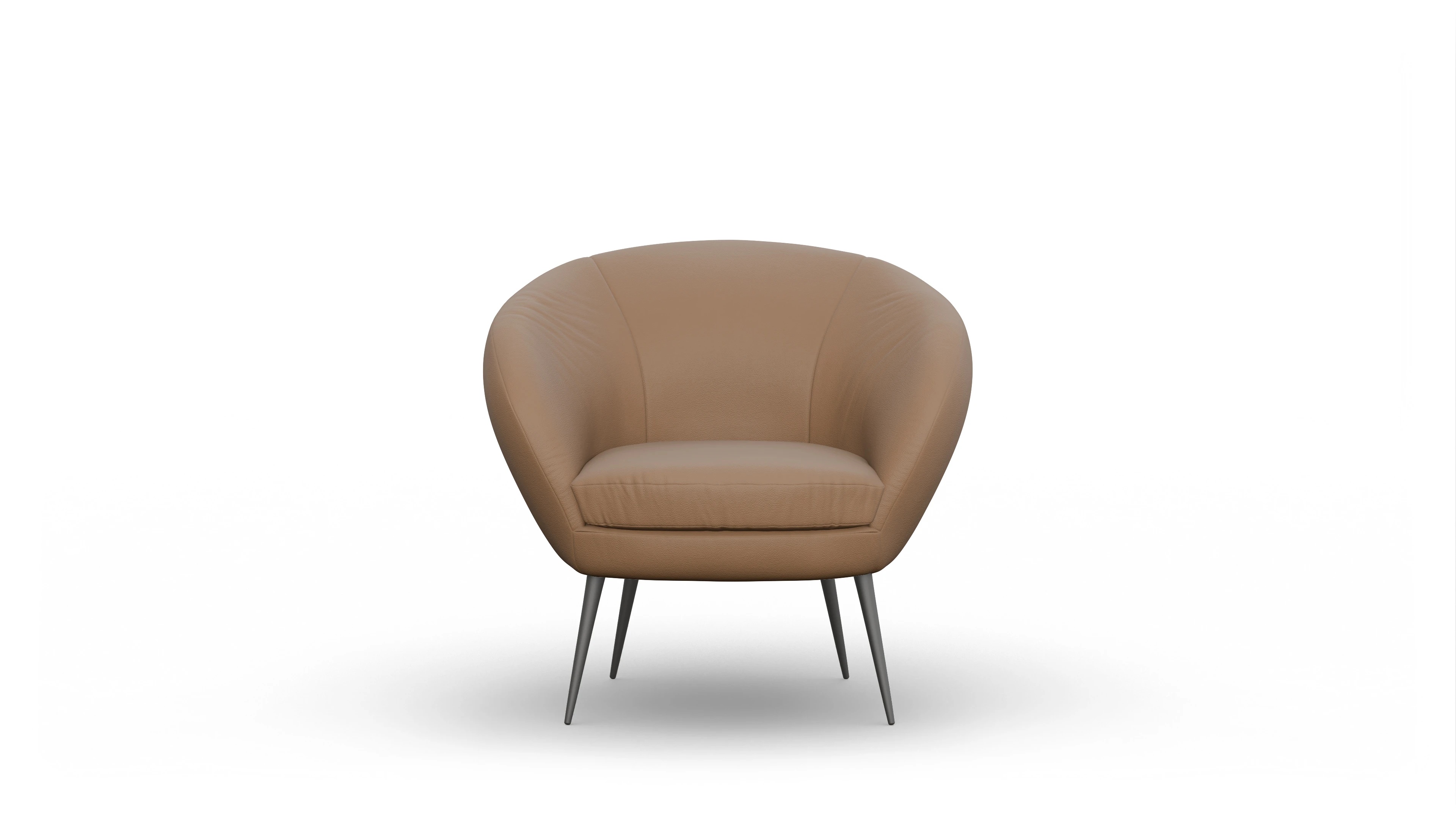Ansicht des Produktes Noale Sessel in Leder braun